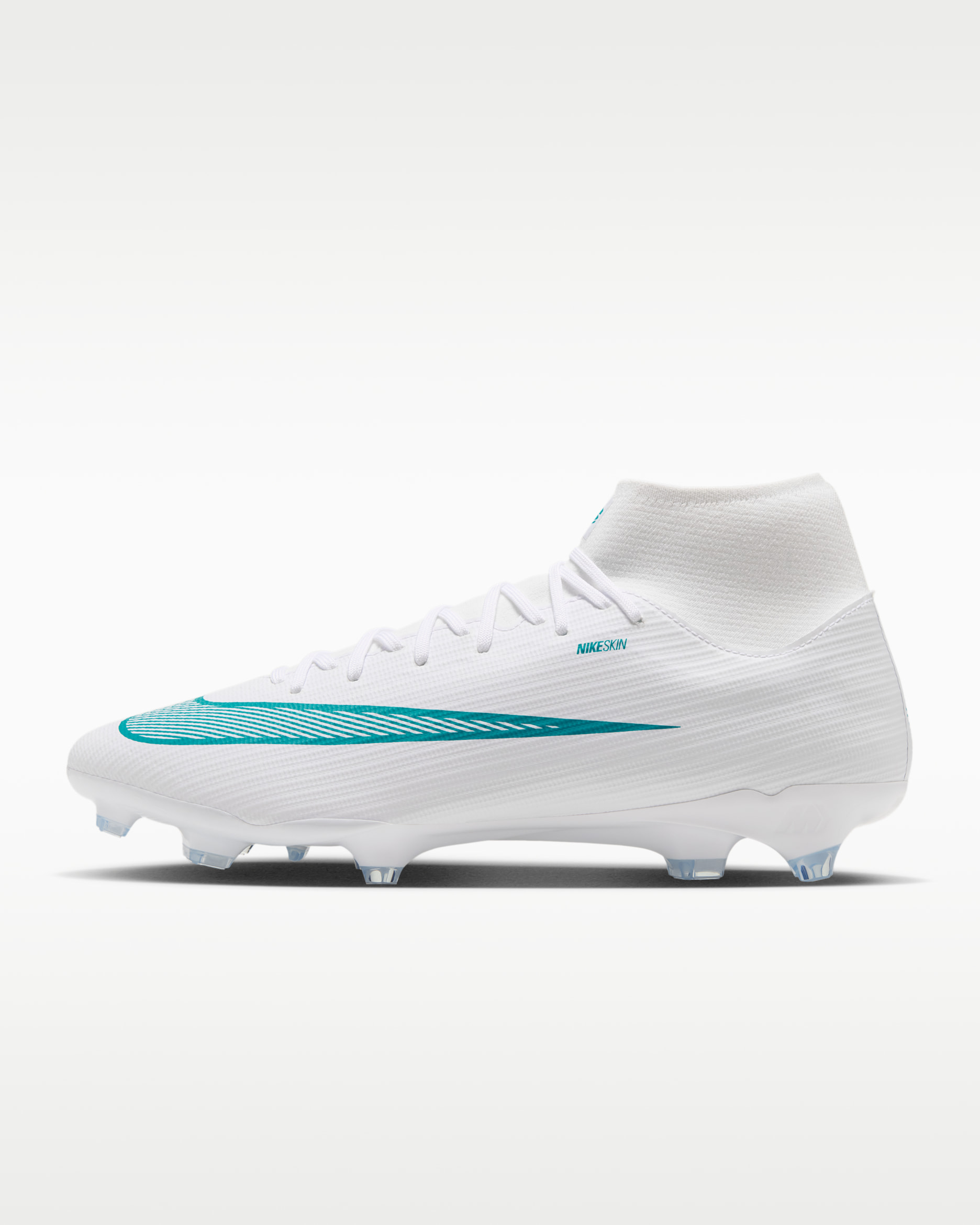 Nike Mercurial Superfly 11 Academy Multi-Ground High-Top Football Boots - White/Dusty Cactus