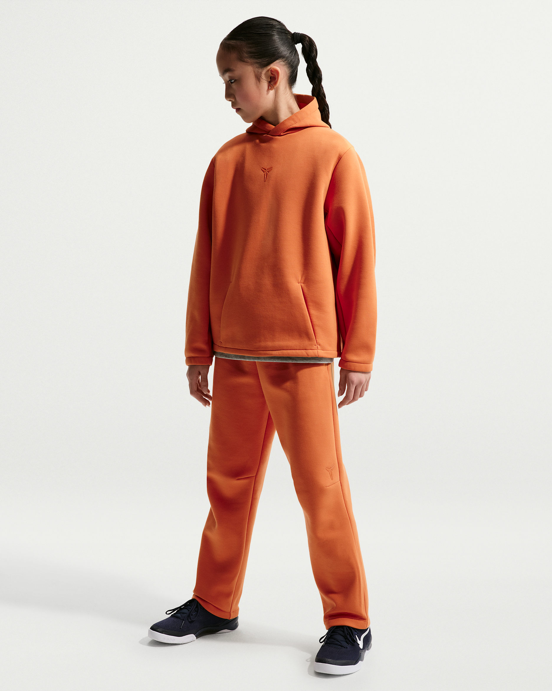 Kobe Big Kids' Dri-FIT Fleece Basketball Pants - Hot Curry/Hot Curry