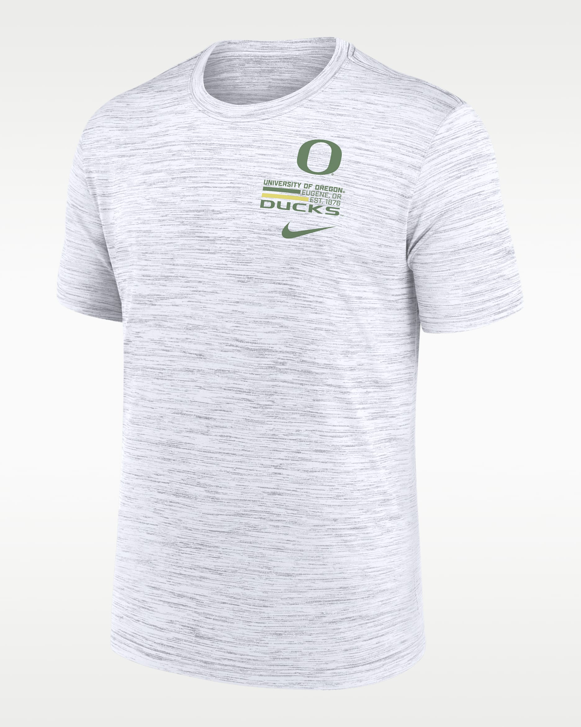 Playera universitaria Nike Dri-FIT para hombre Oregon Campus Chest Stack Velocity - Blanco