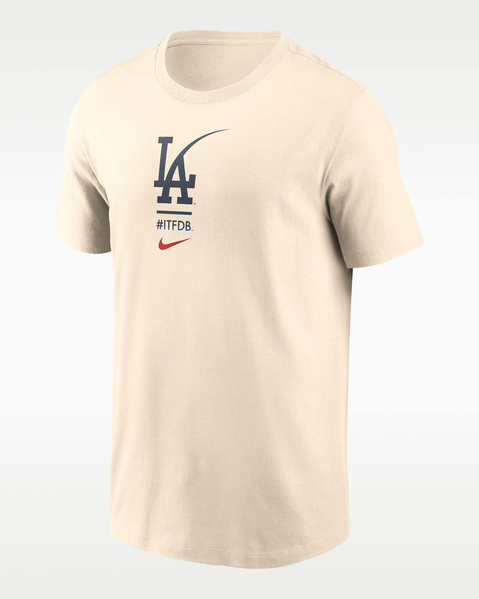Playera Nike de la MLB para hombre Los Angeles Dodgers City Connect 2-Hit - Natural