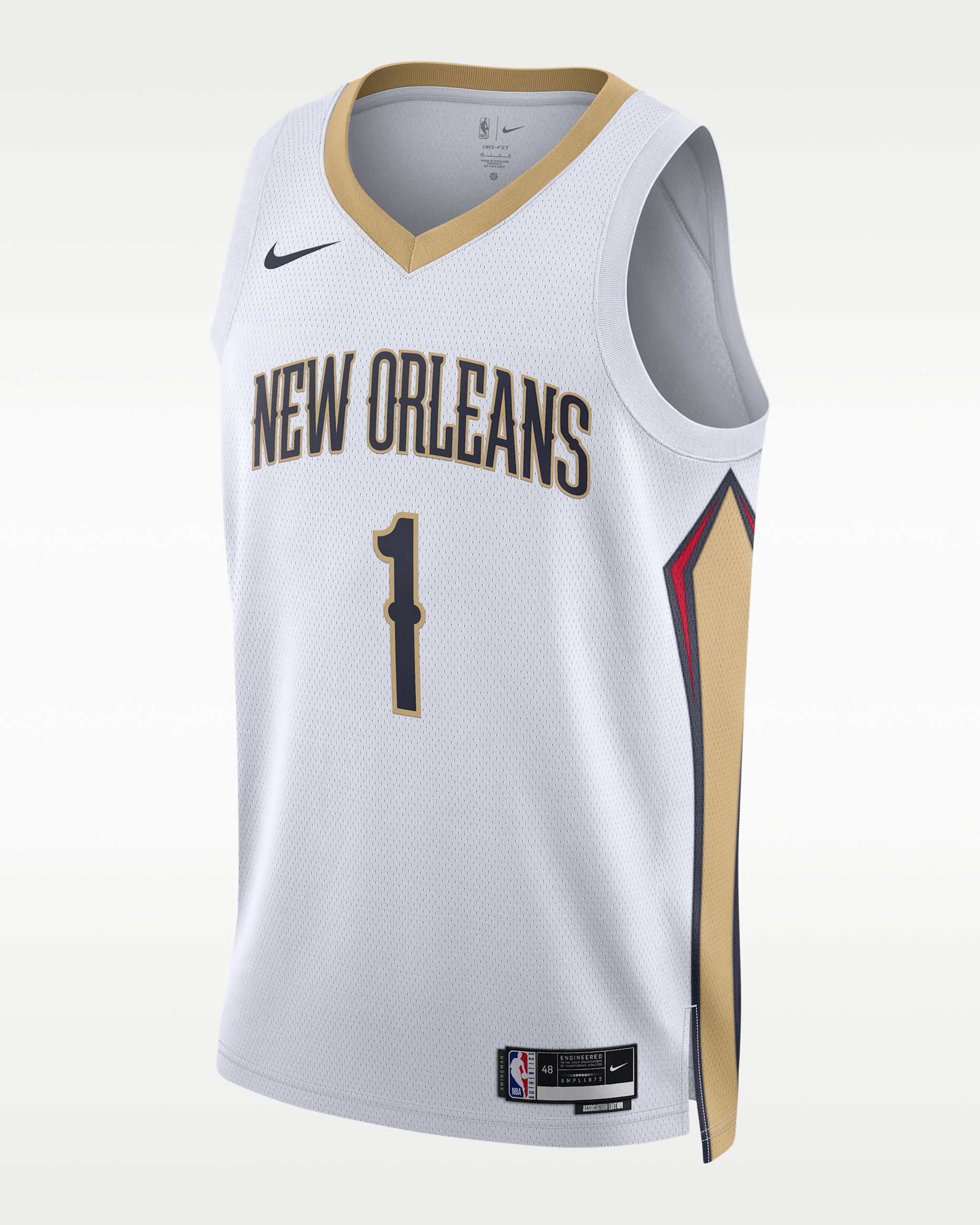 Jersey Nike Dri-FIT Swingman de la NBA para hombre New Orleans Pelicans Association Edition - Blanco
