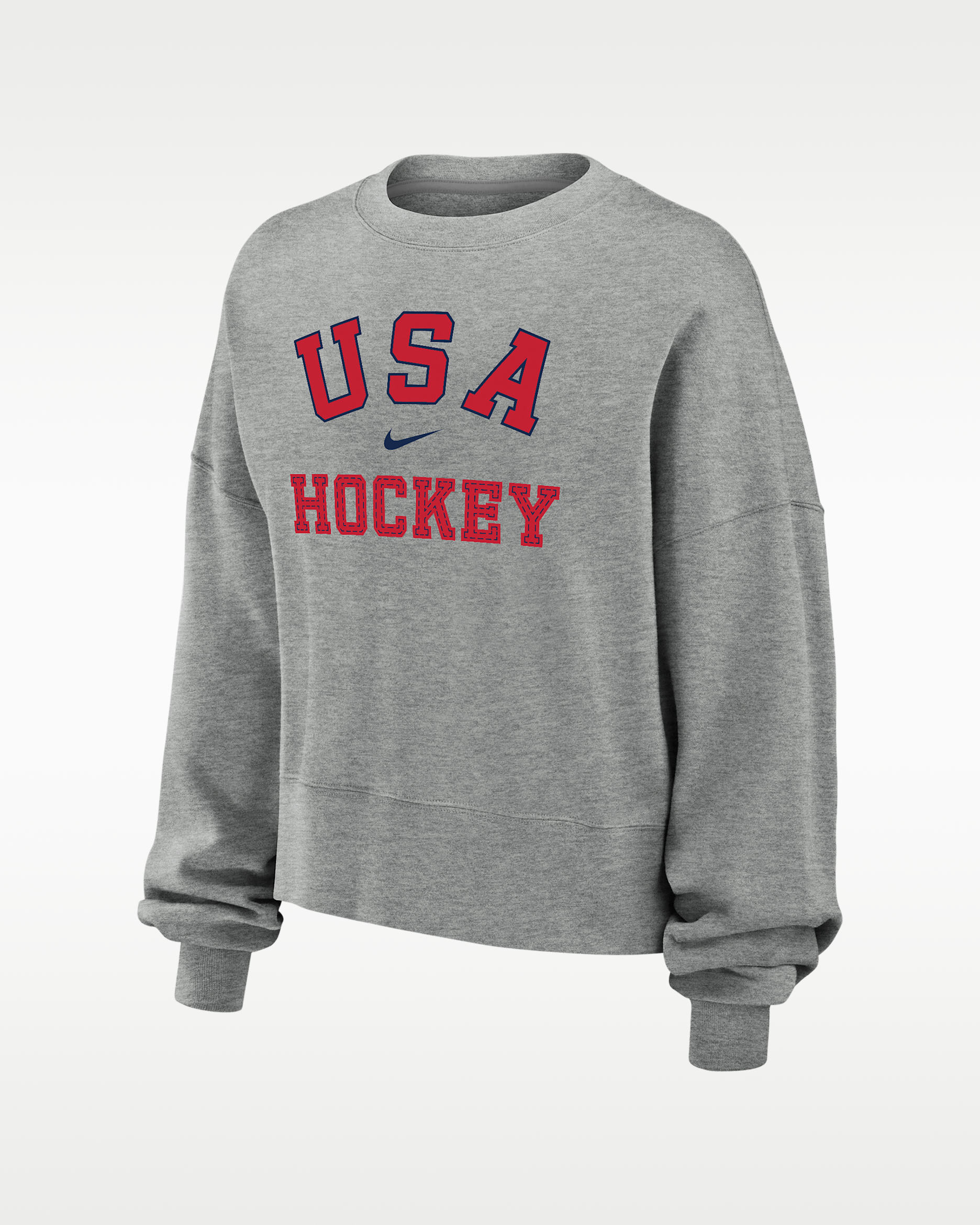 Nike USA Phoenix Fleece "Gold Medal" Women's Crew-Neck Sweatshirt - Dark Grey Heather