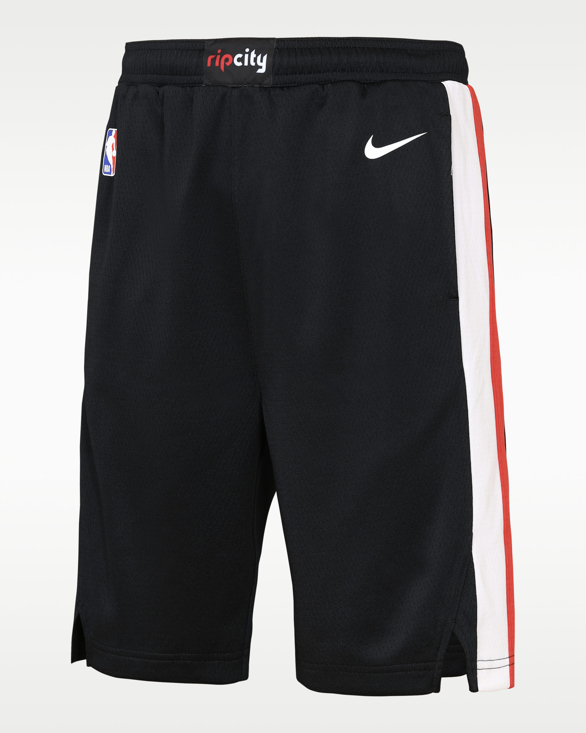 Shorts Nike de la NBA de alero polivalente para niños talla grande Portland Trail Blazers Icon Edition - Negro