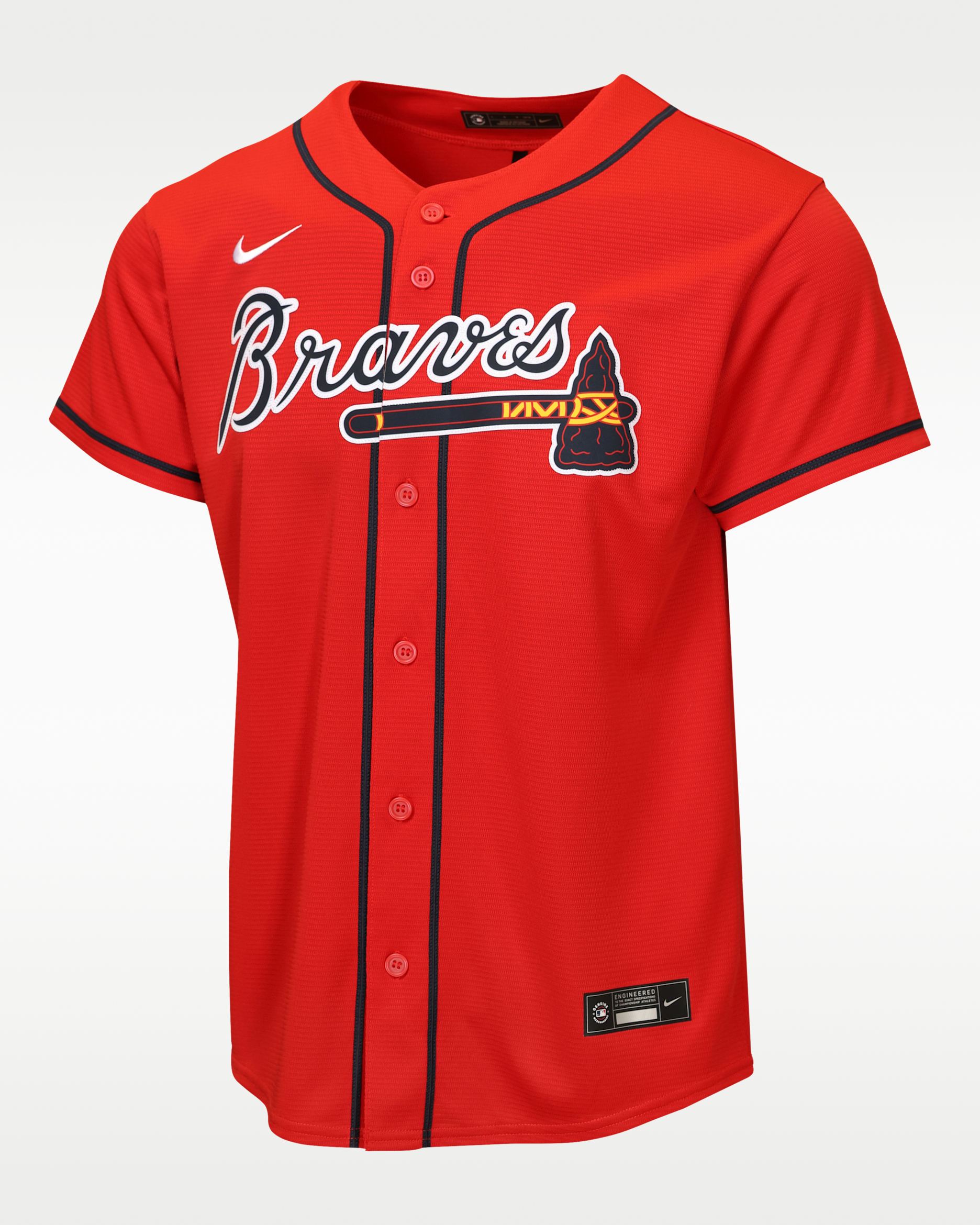 Atlanta Braves Big Kids' Nike MLB Replica Jersey - Navy/Red