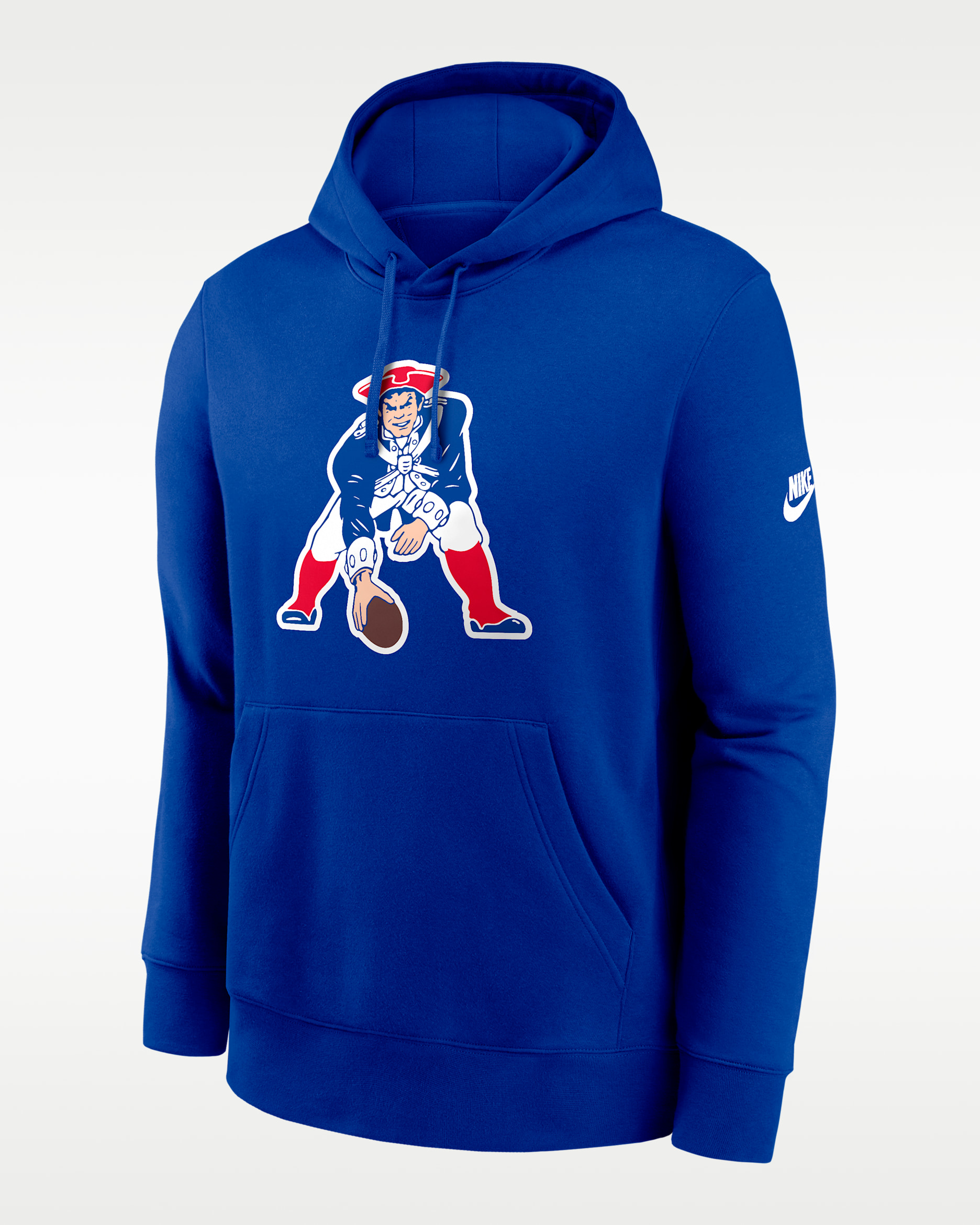 New England Patriots Club Logo Men's Nike NFL Pullover Hoodie - Royal
