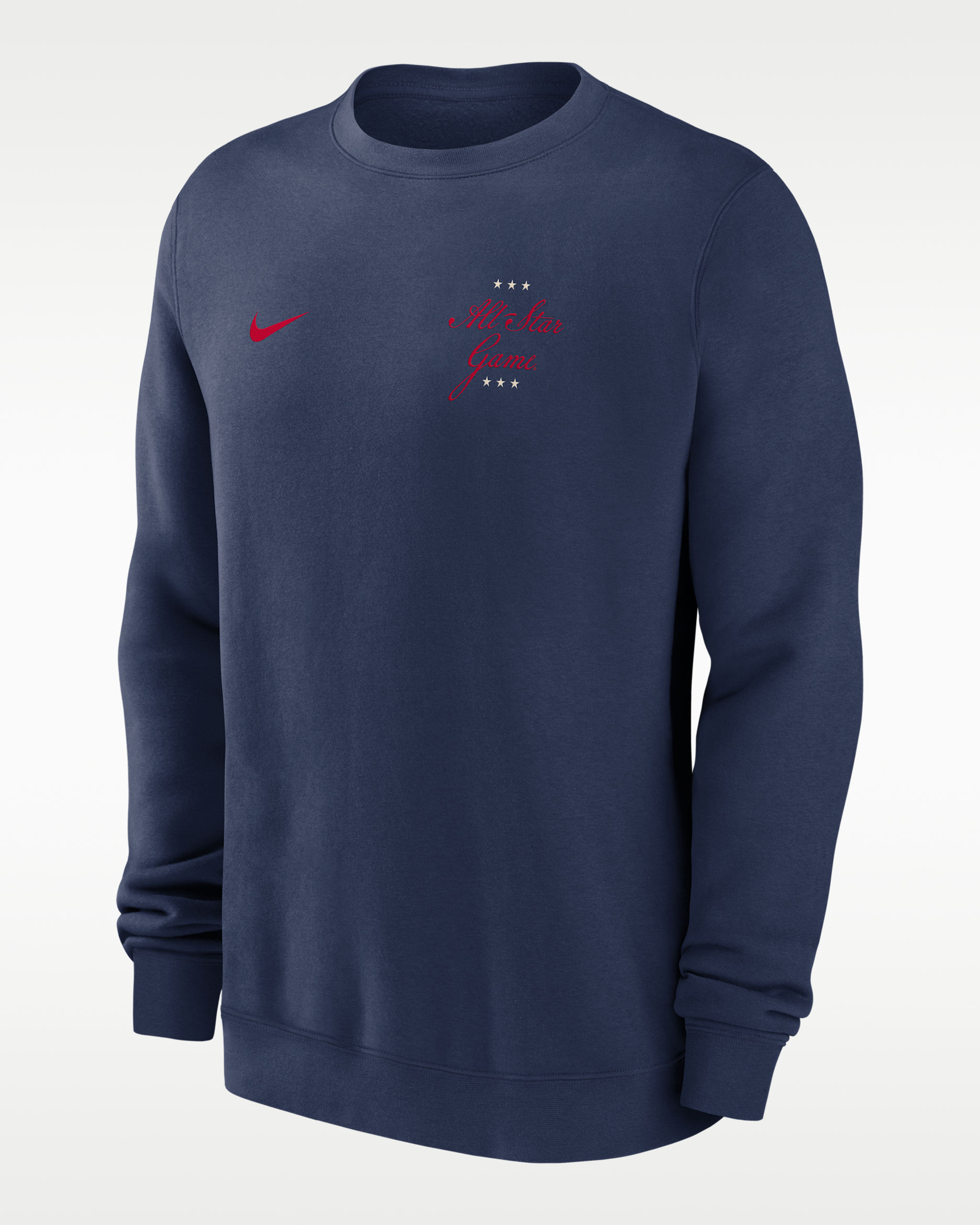 2026 All-Star Game Two-Hit Slogan Men's Nike MLB Pullover Crew - Midnight Navy