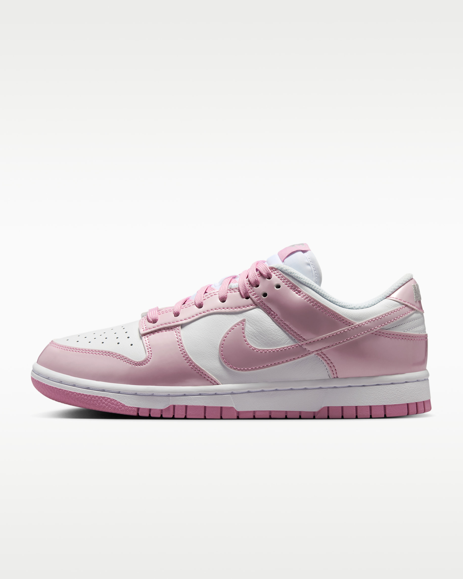 Nike Dunk Low SE Women's Shoes - White/White/Metallic Silver/Pink Rise
