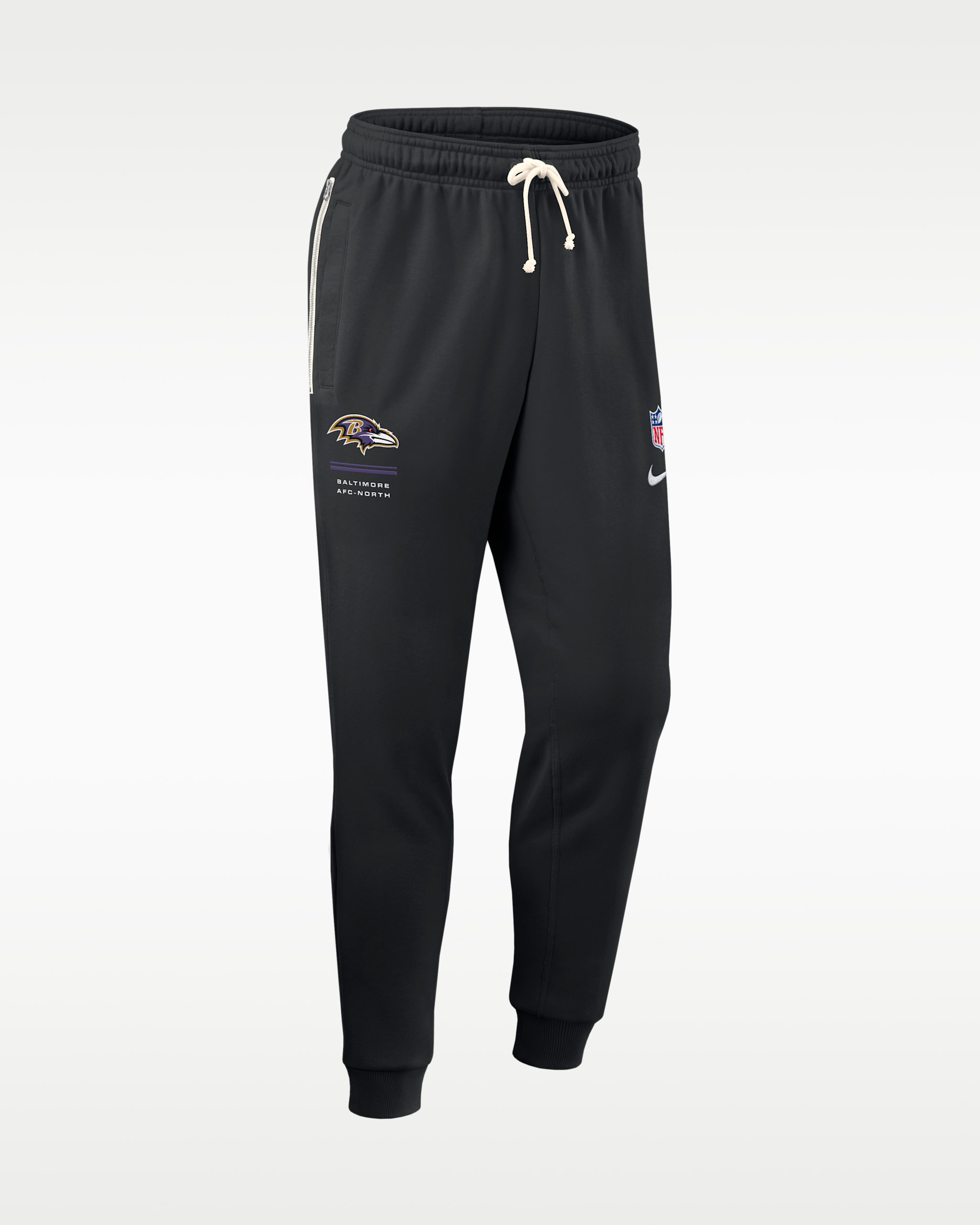 Pants Nike Dri-FIT de la NFL de pierna entallada para hombre Baltimore Ravens Sideline Standard Issue - Negro