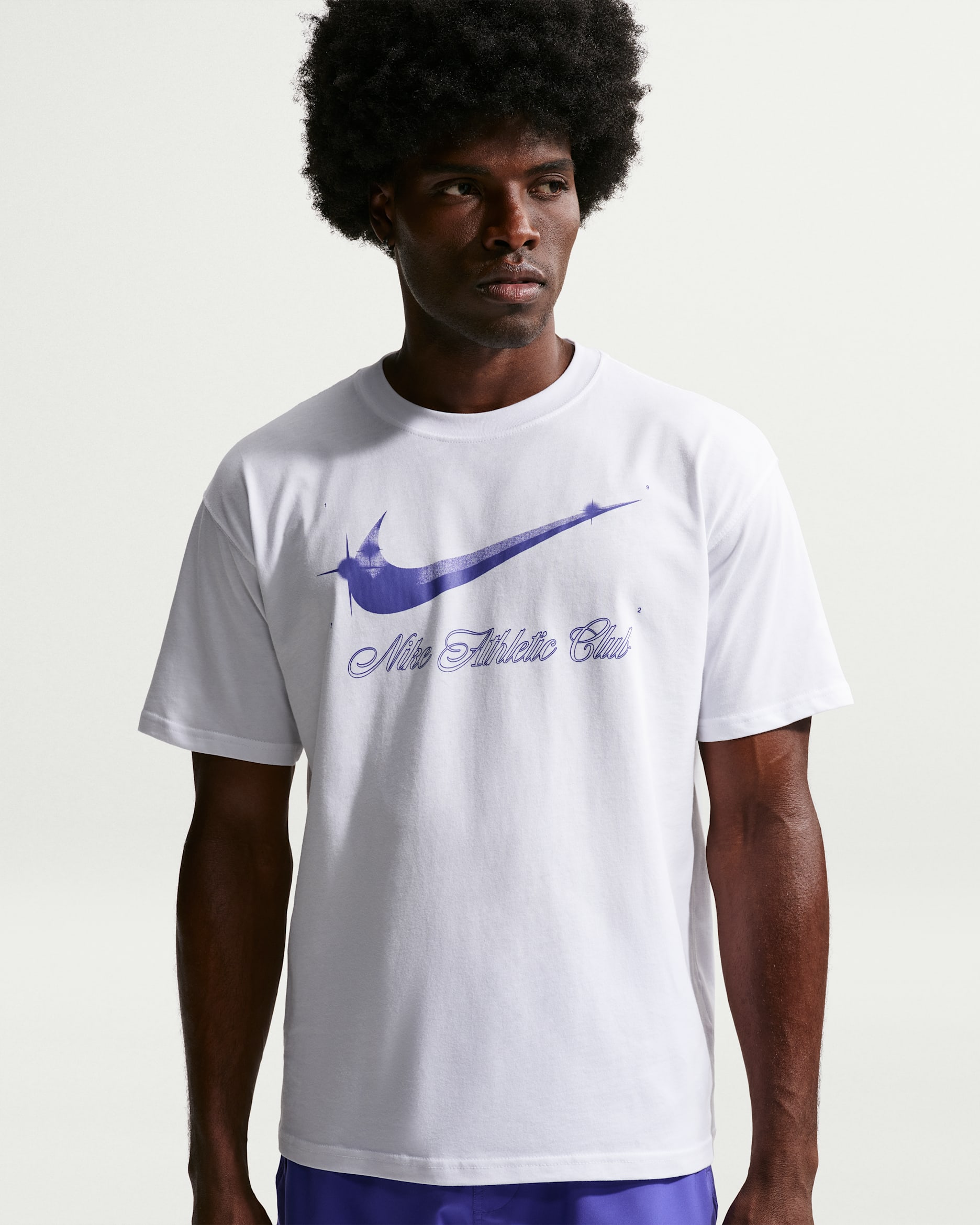 ナイキ メンズ N.A.C. Tシャツ - ホワイト/ペルシアンバイオレット