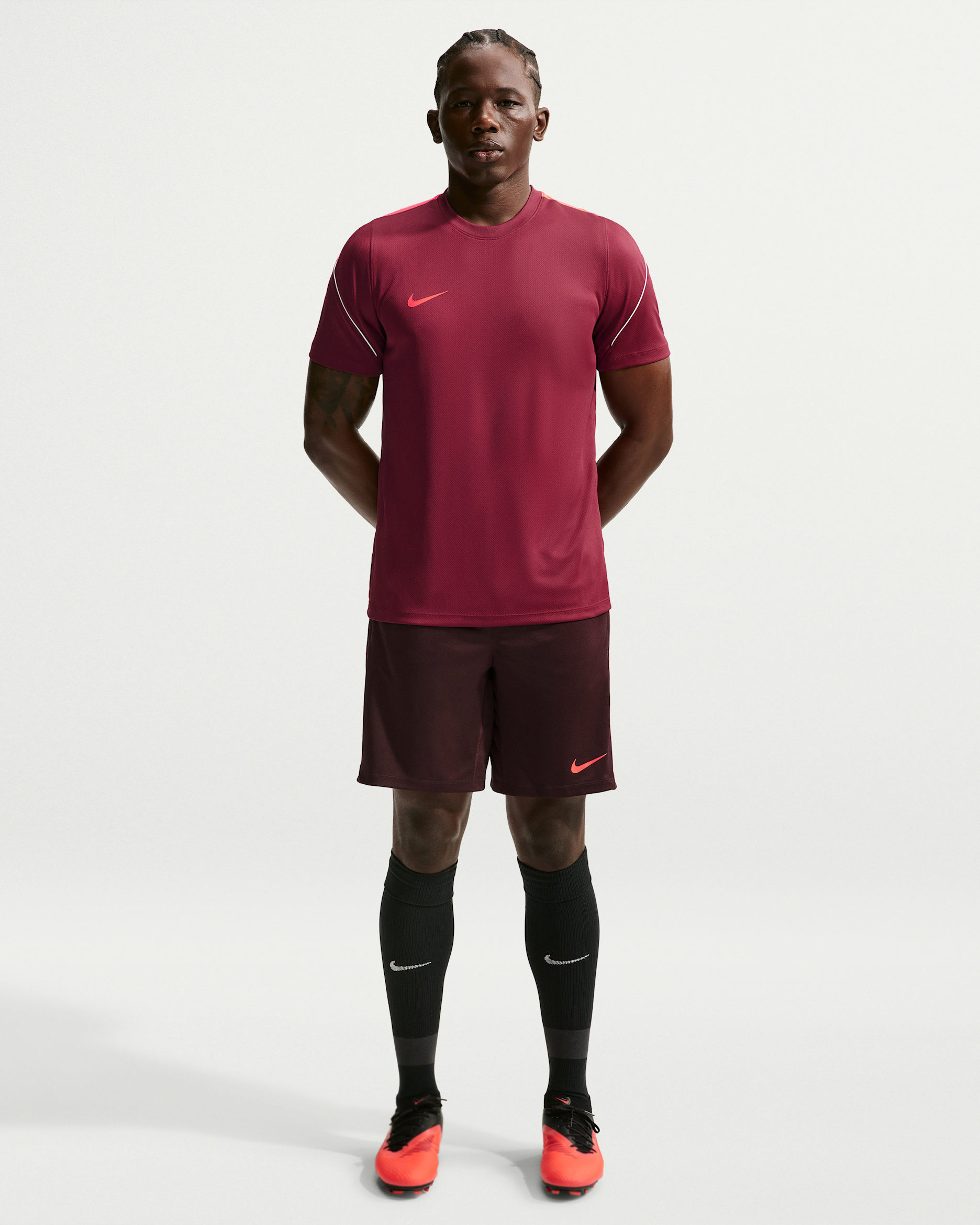 Nike Strike Men's Dri-FIT Soccer Shorts - Mystic Dates/Bright Crimson/White/Bright Crimson
