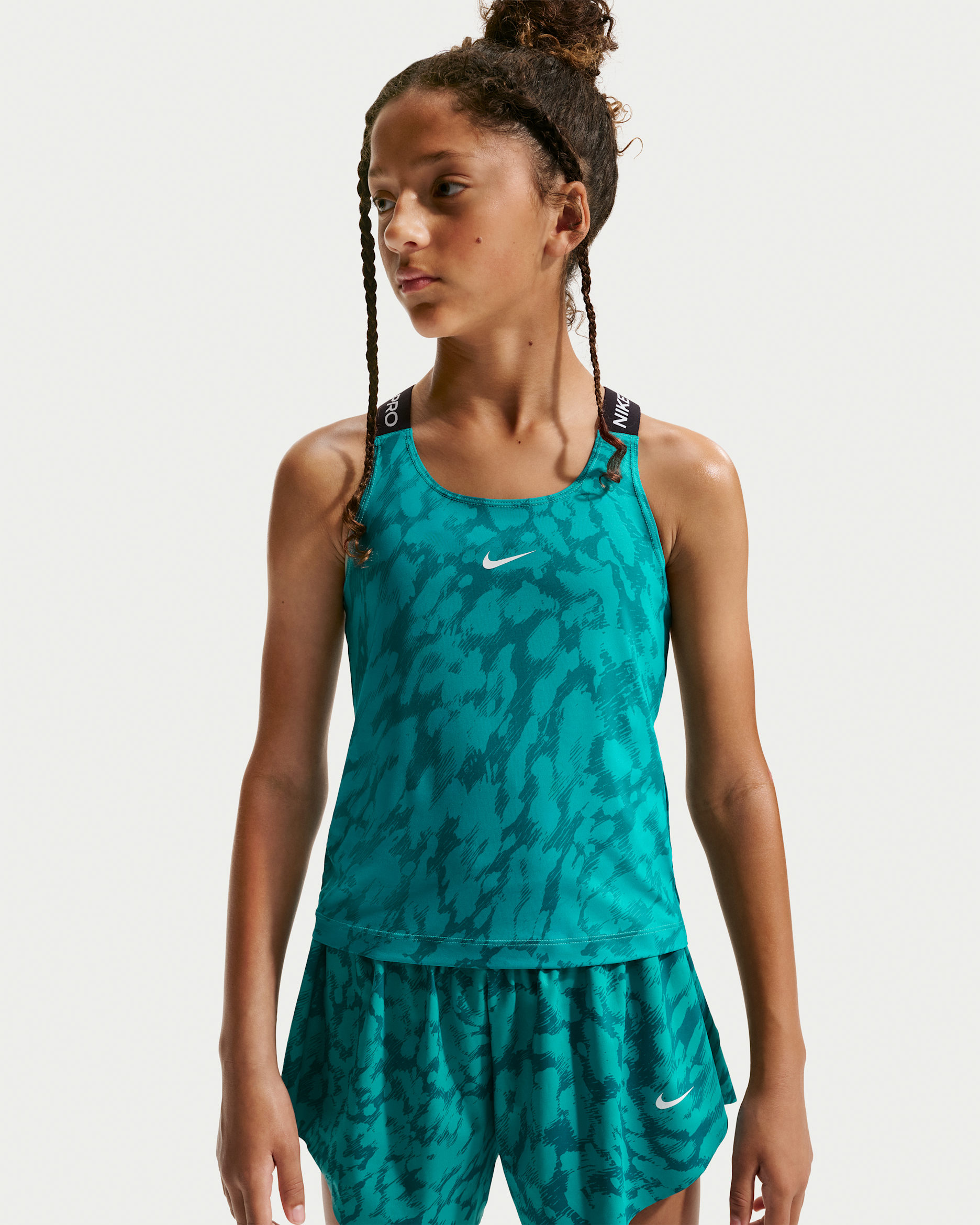 Nike Pro Big Kids' (Girls') Tank Top - Energy/White