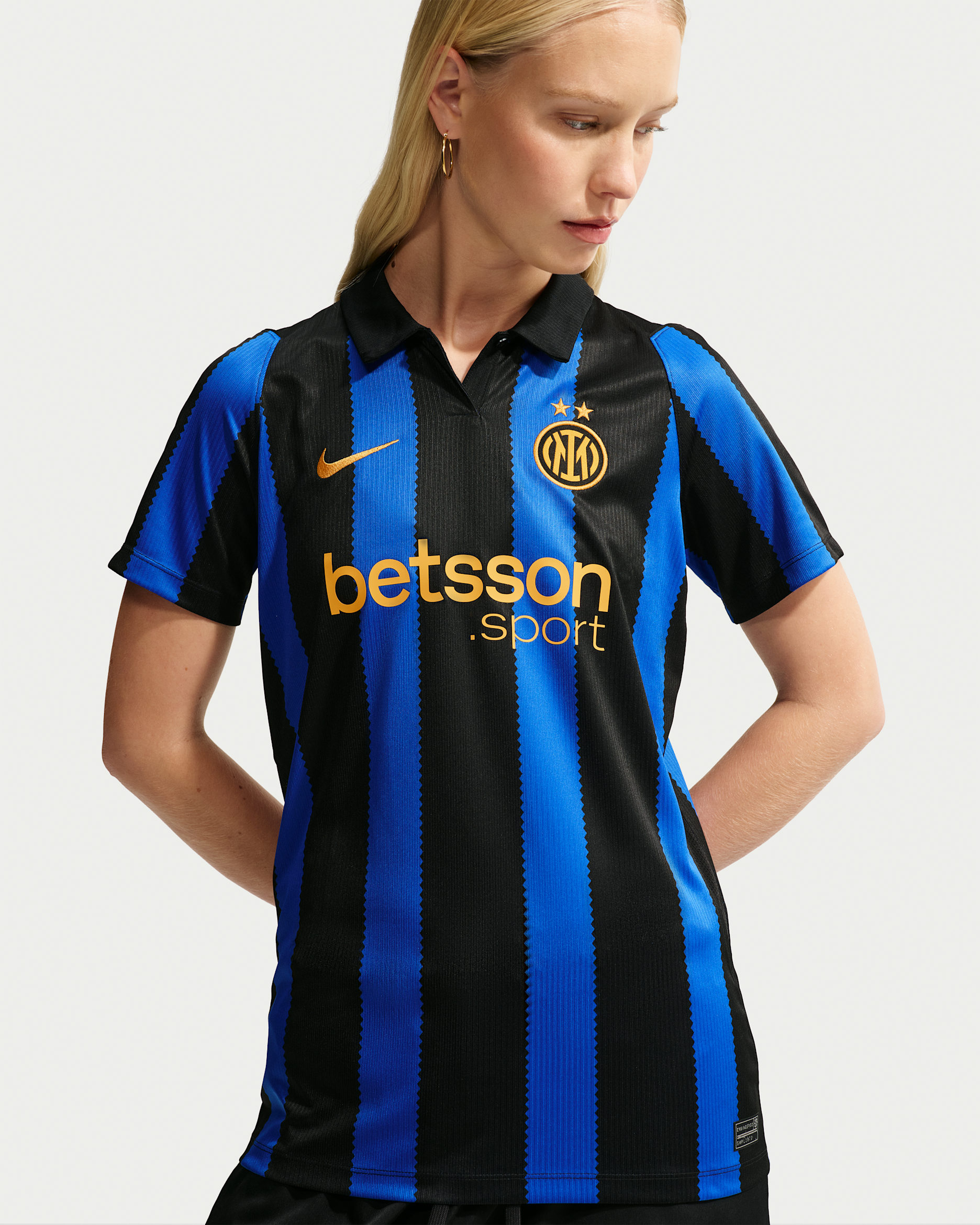 Inter Milan 2026/27 Stadium Home Women's Nike Dri-FIT Football Replica Shirt - Lyon Blue/Black/University Gold