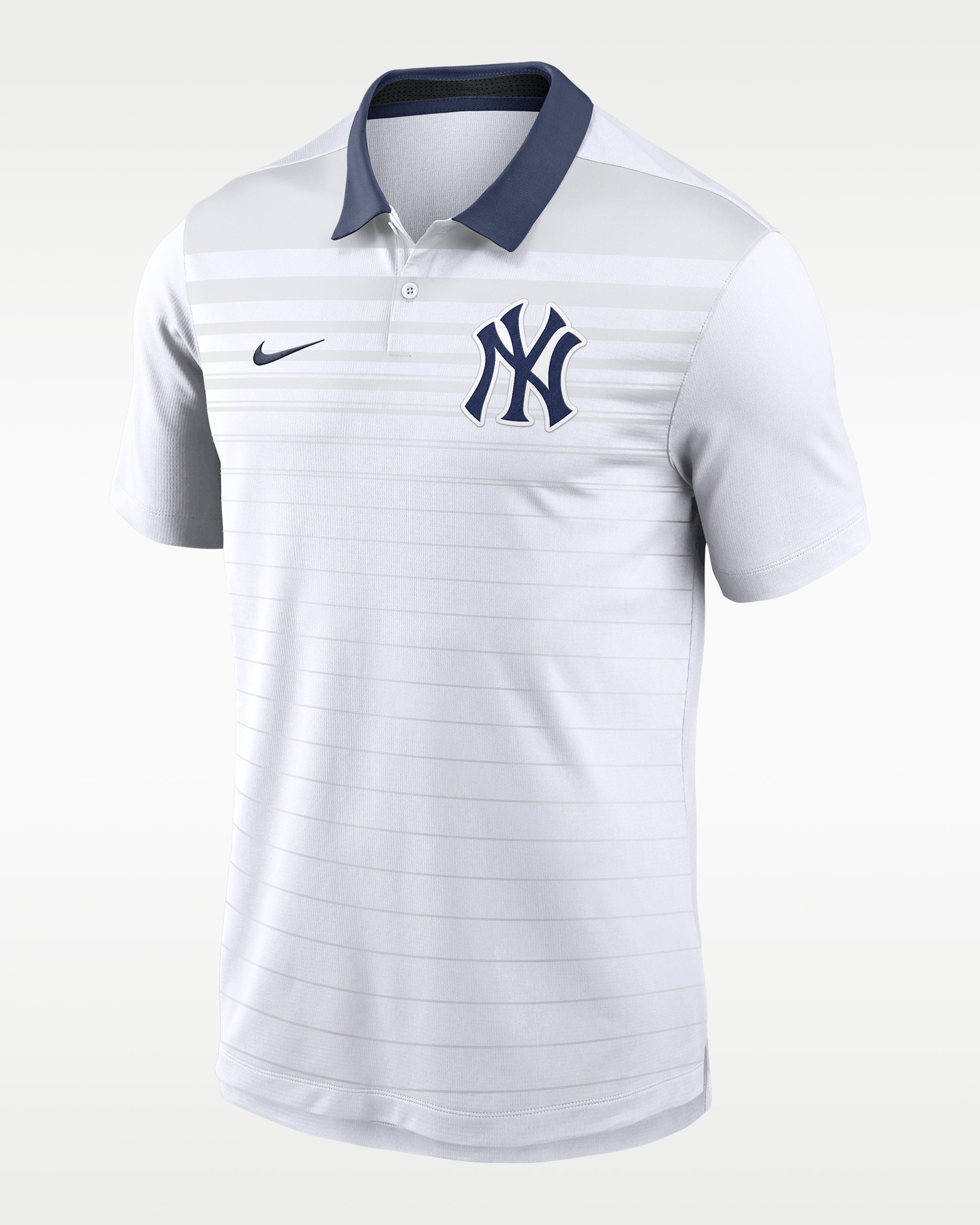 New York Yankees Striped Vapor Men's Nike Dri-FIT MLB Polo - White/Navy