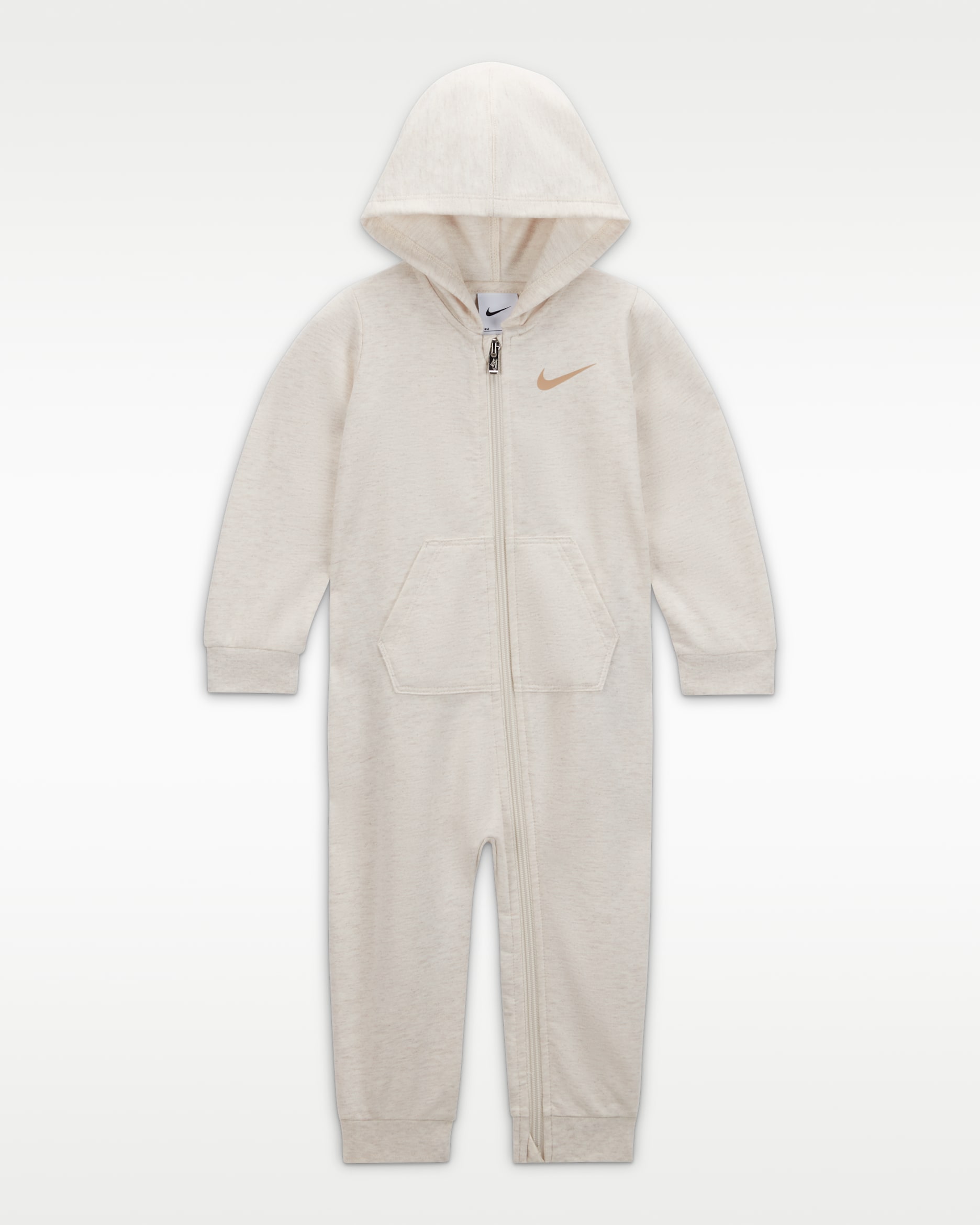 Nike Essentials Baby Hooded Coverall - Pale Ivory