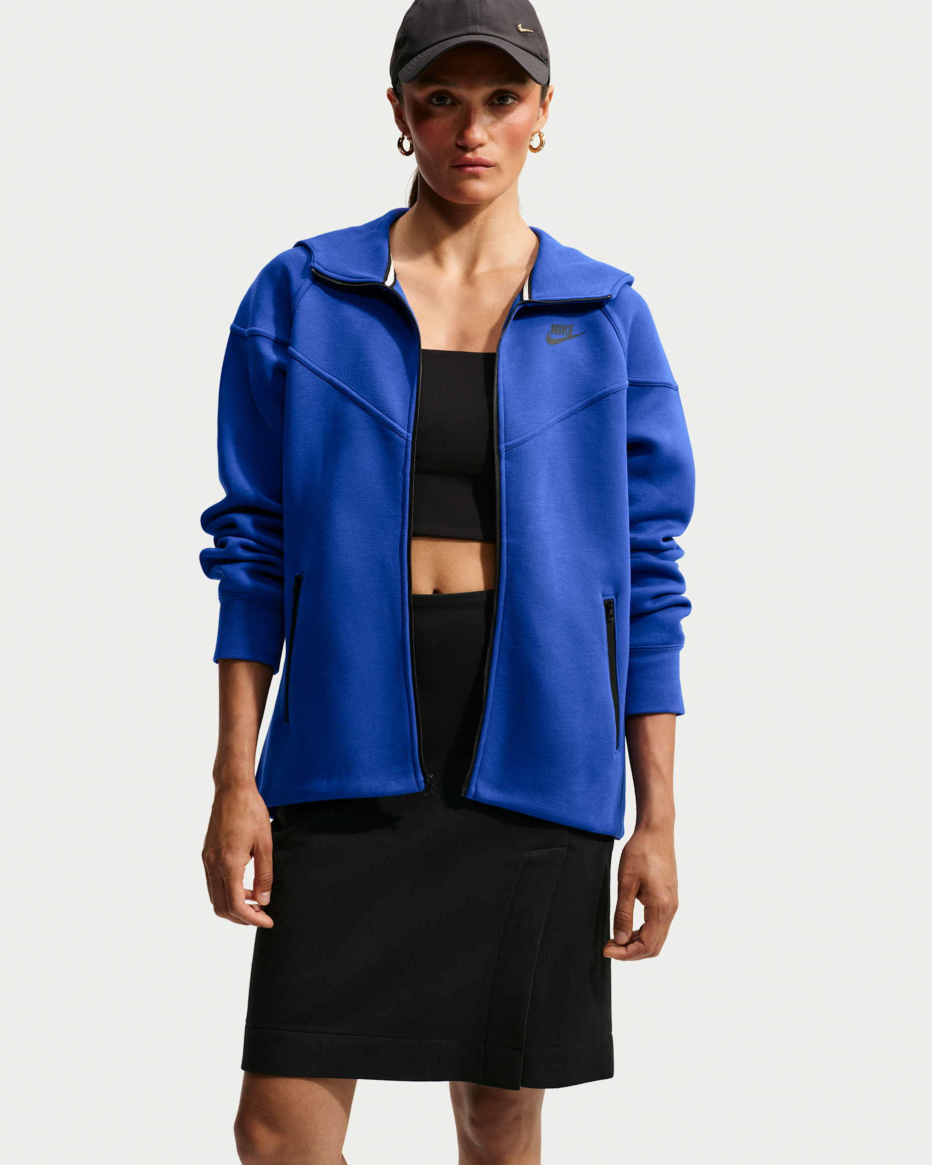 Nike Sportswear Tech Fleece Windrunner Women's Full-Zip Hoodie - Old Royal/Black