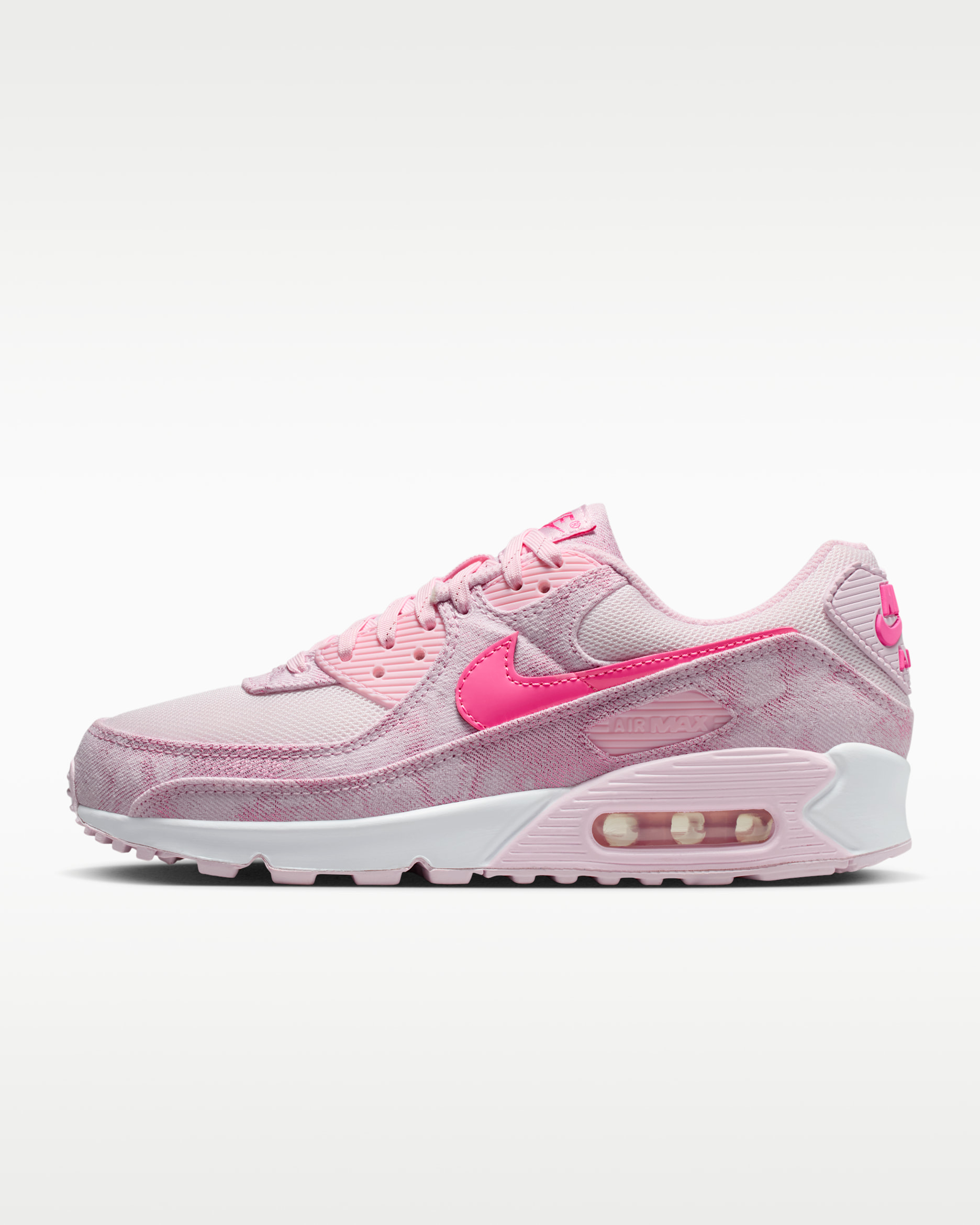 Nike Air Max 90 "Denim" Women's Shoes - Pink Foam/Pearl Pink/White/Pinksicle