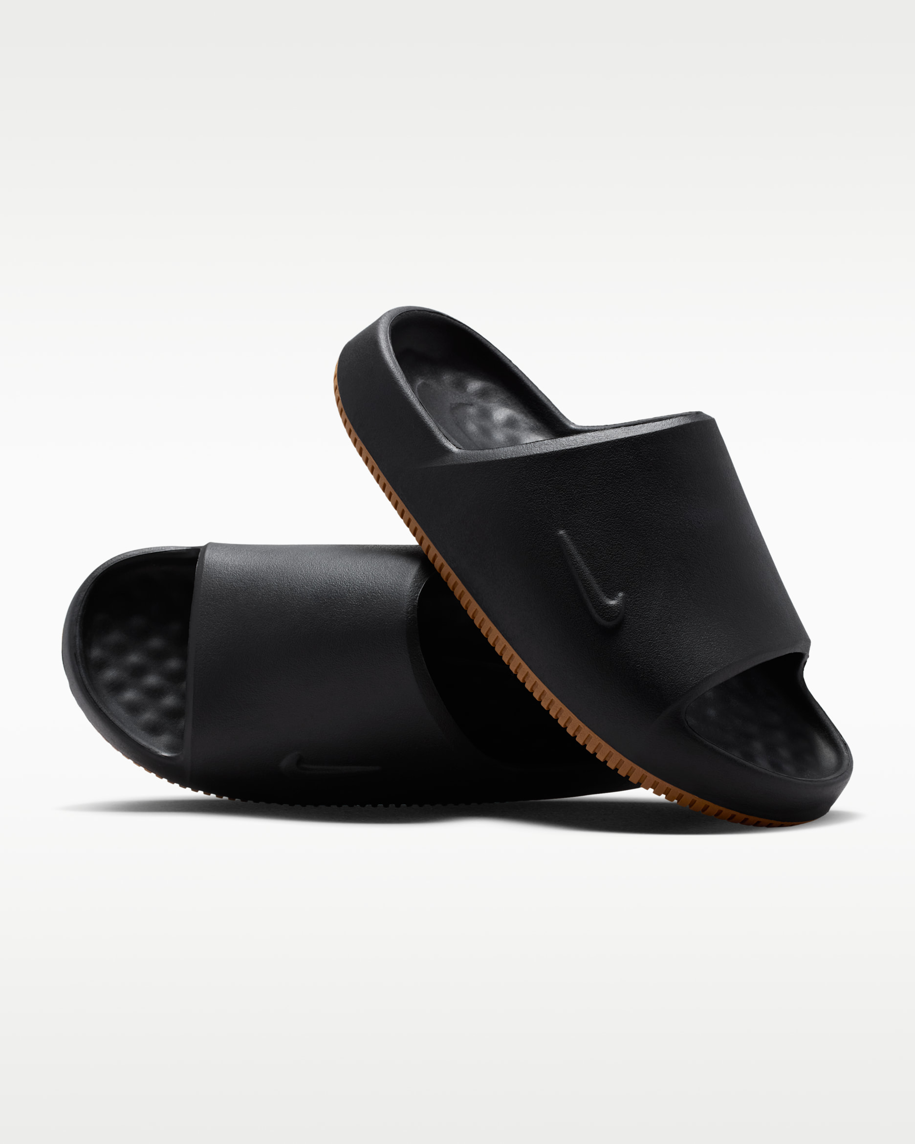 Nike Calm 2.0 Men's Slides - Black/Gum Medium Brown/Black