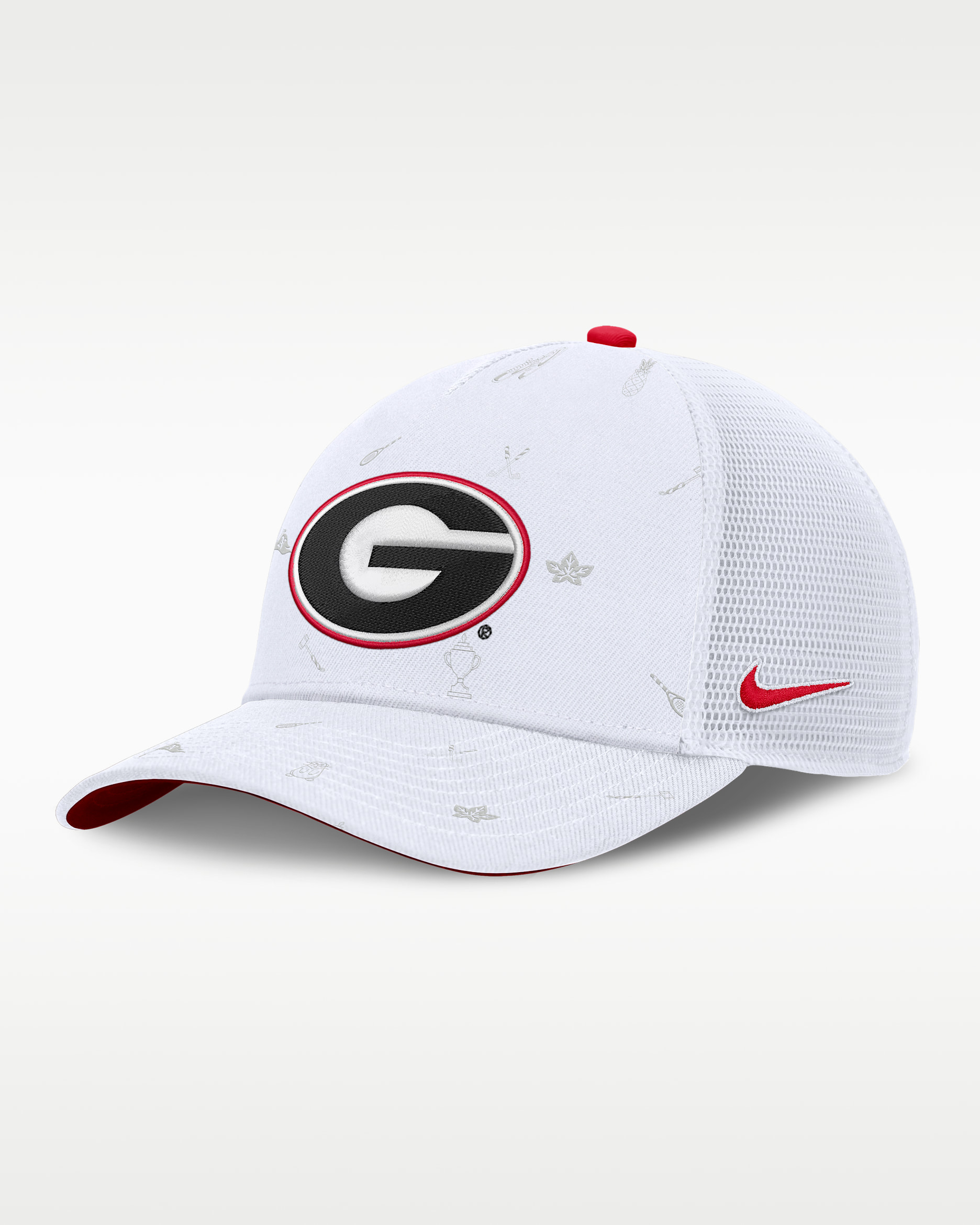 Georgia Country Club Golfin' Rise Men's Nike College Trucker Adjustable Hat - White