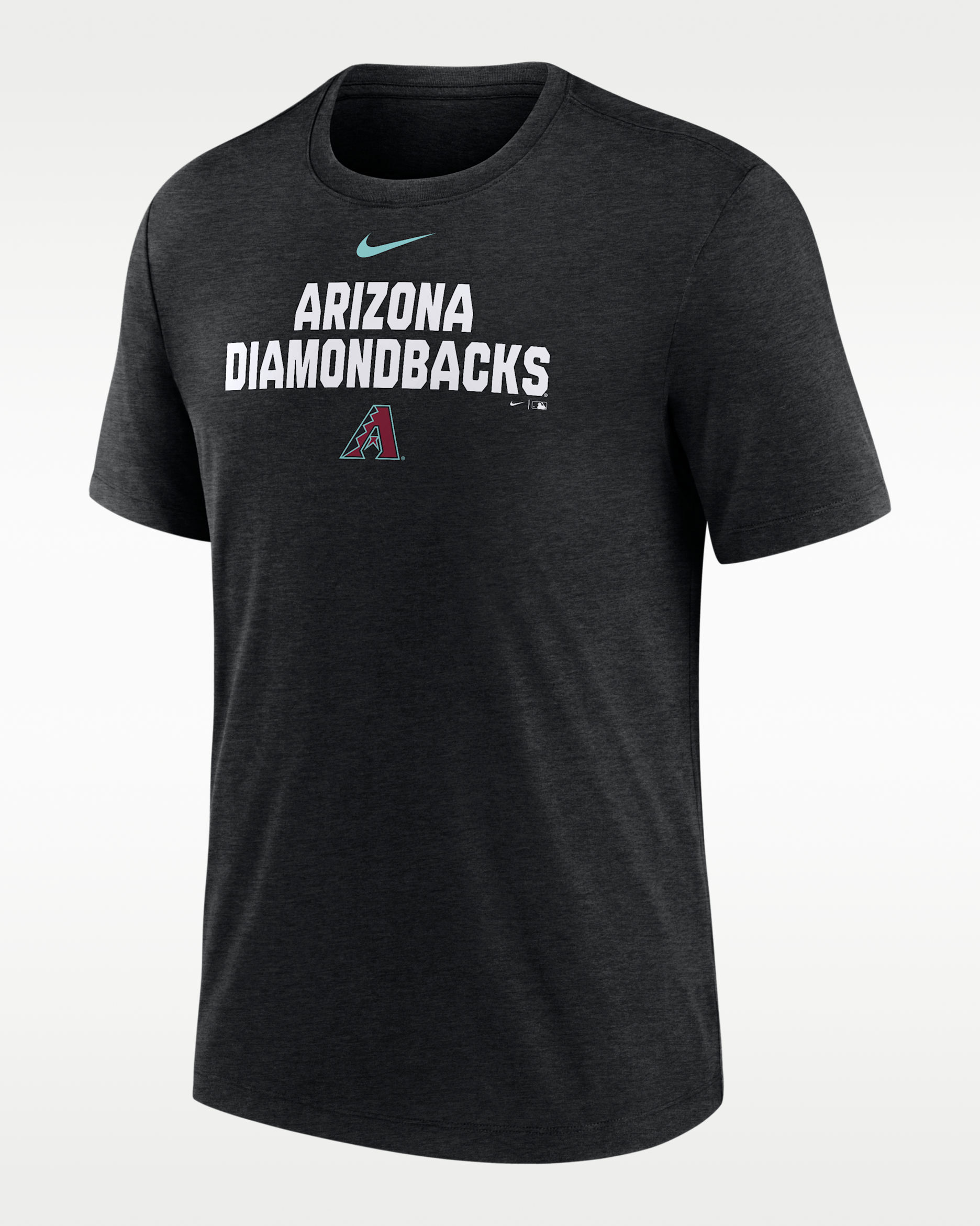 Arizona Diamondbacks Stacked Men's Nike MLB T-Shirt - Black Heather