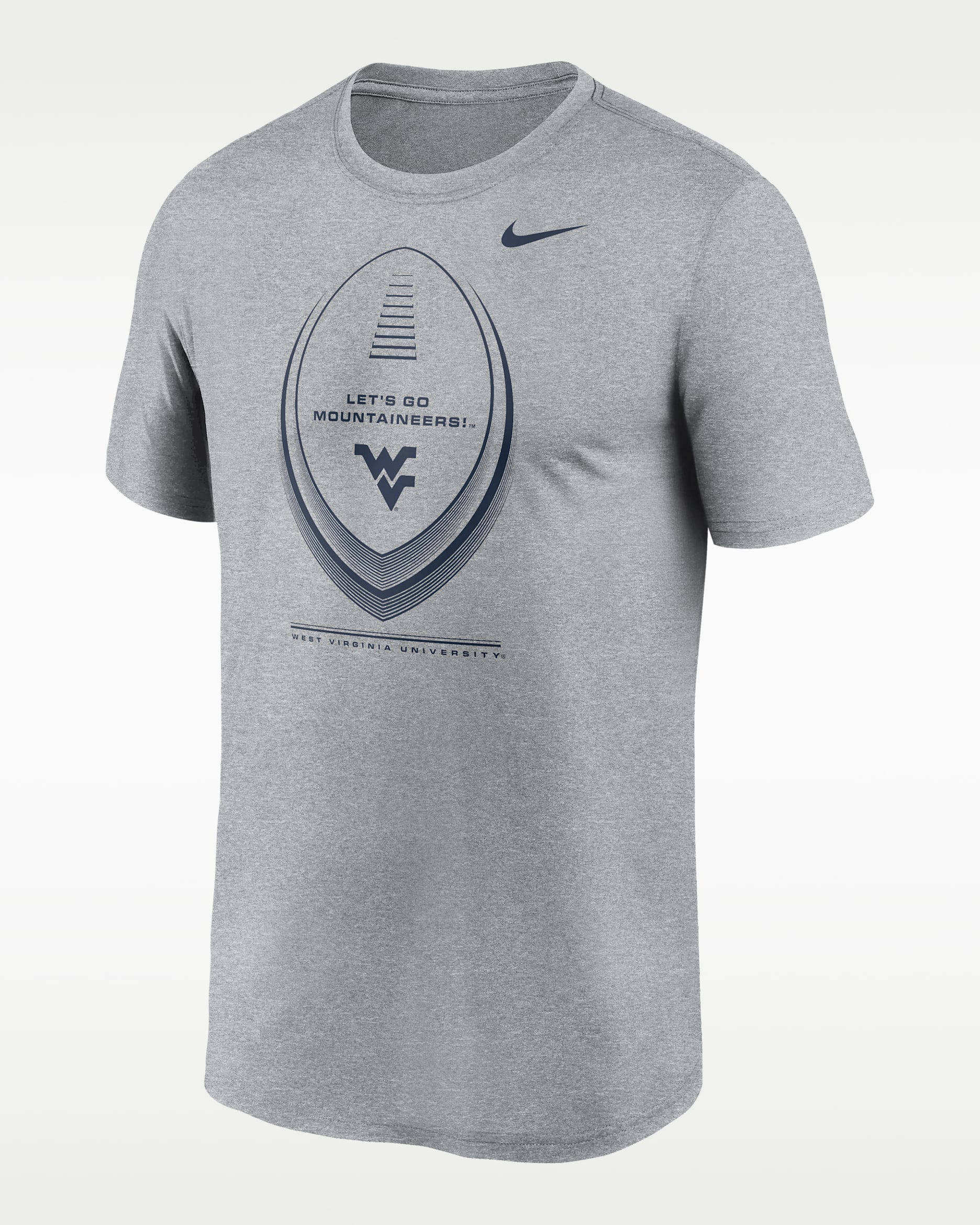 West Virginia Primetime Football Icon Legend Men's Nike Dri-FIT College T-Shirt - Grey