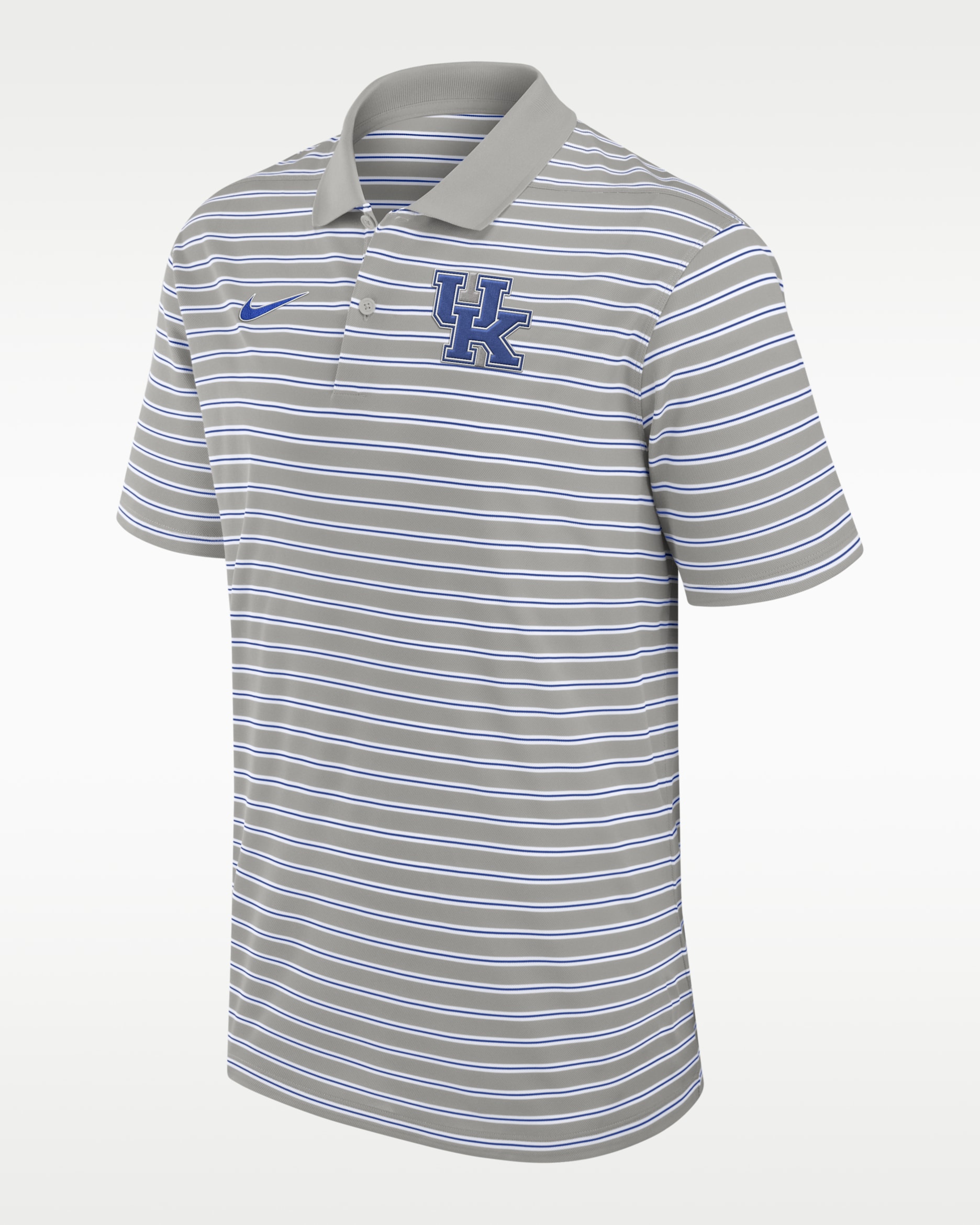 Polo universitario Nike Dri-FIT para hombre Kentucky Wildcats Primetime Victory Striped - Peltre