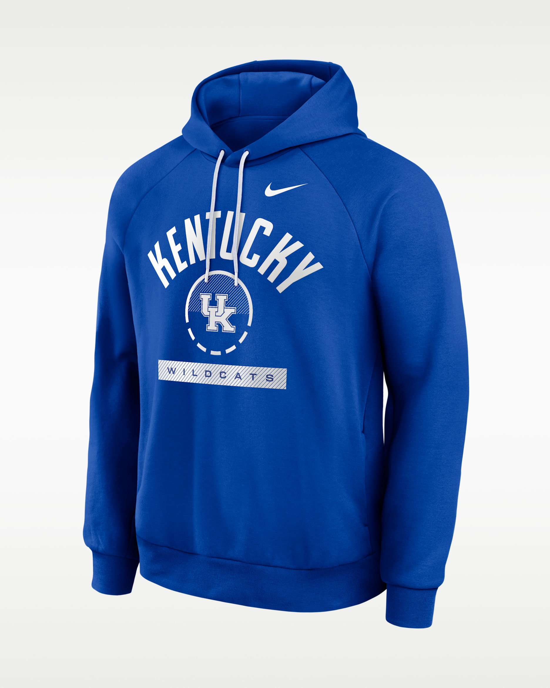 Sudadera con gorro sin cierre universitaria Nike Dri-FIT para hombre Kentucky Courtside - Royal juego/Blanco