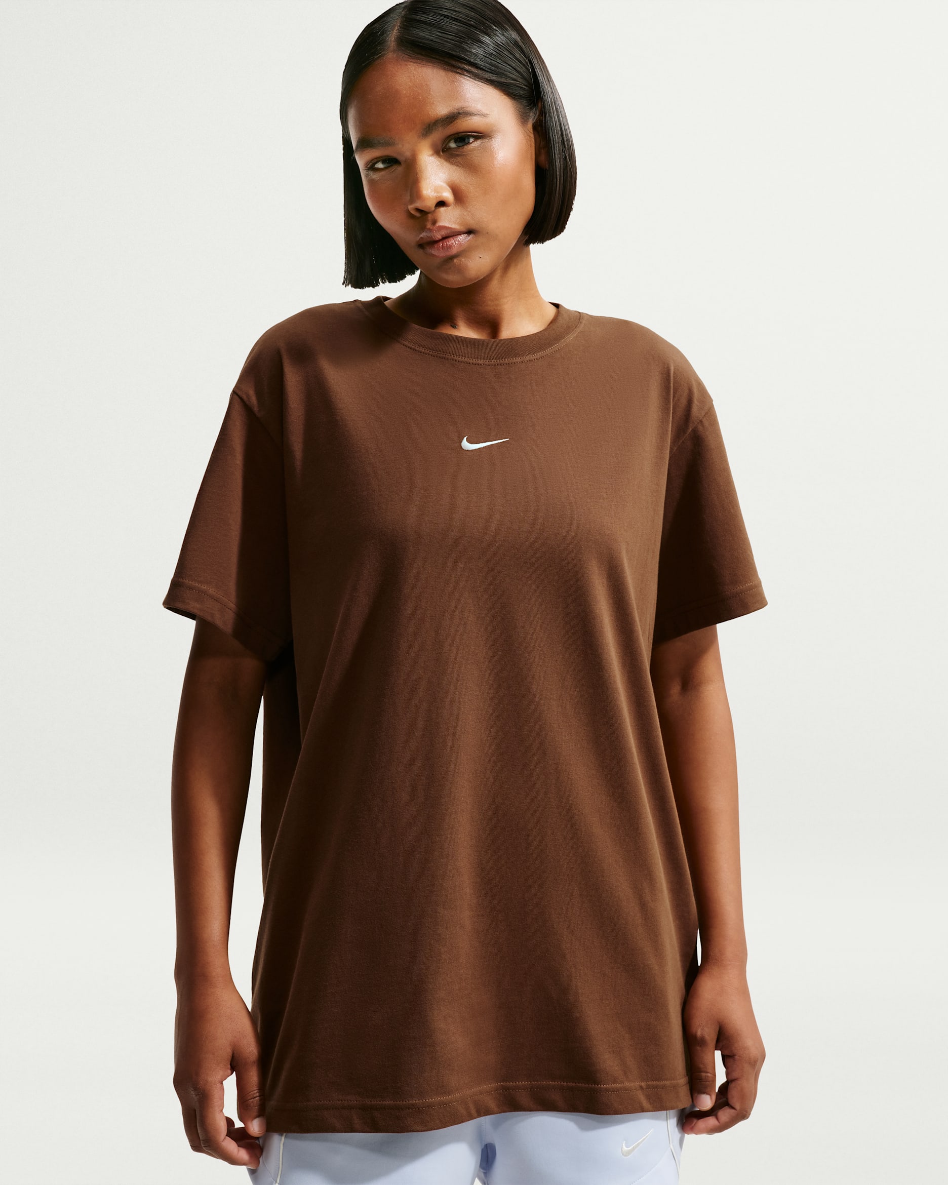 Nike Sportswear Classic oversized T-shirt voor dames - Cacao Wow