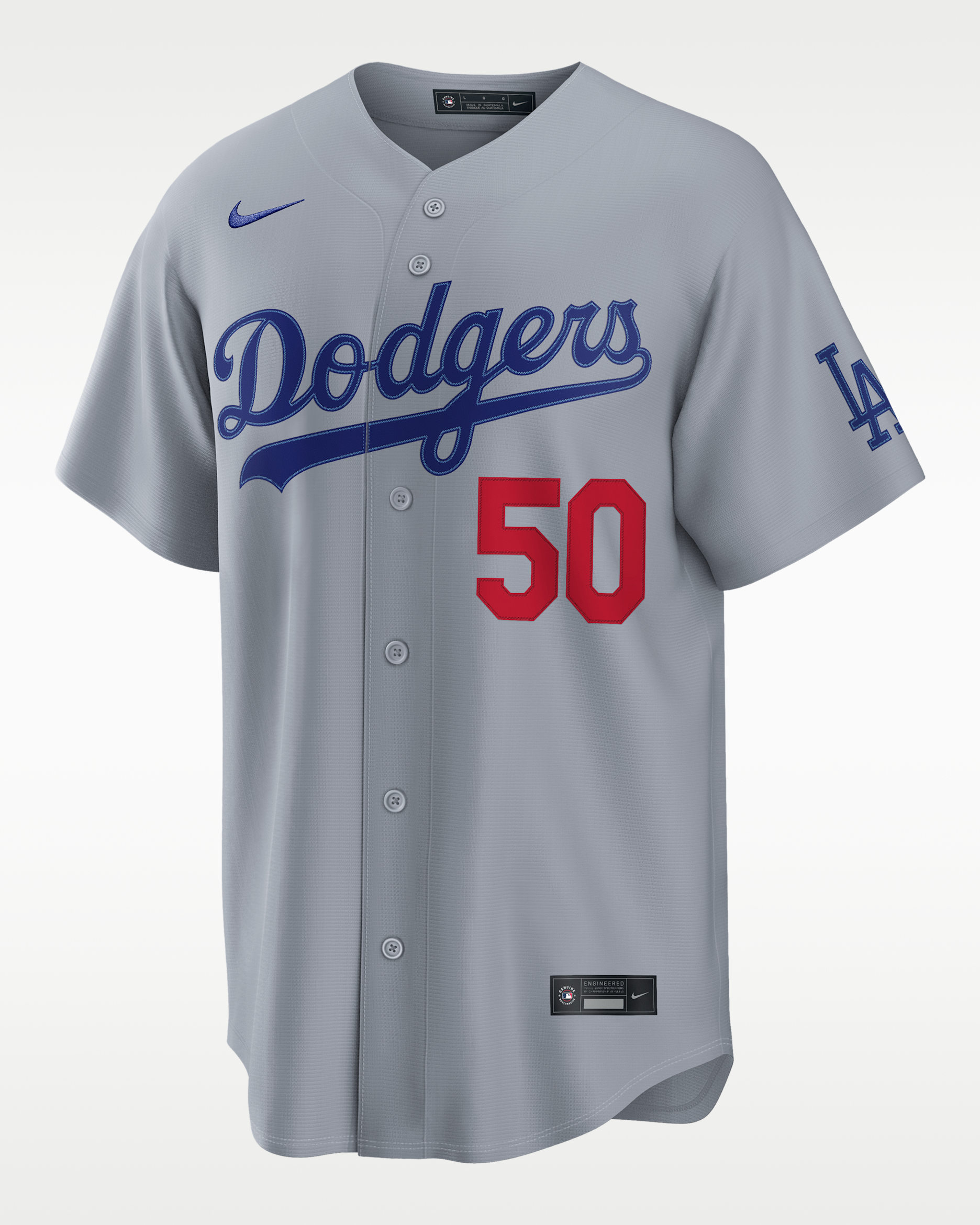 Mookie Betts Los Angeles Dodgers Men's Nike MLB Stadium Jersey - Grey