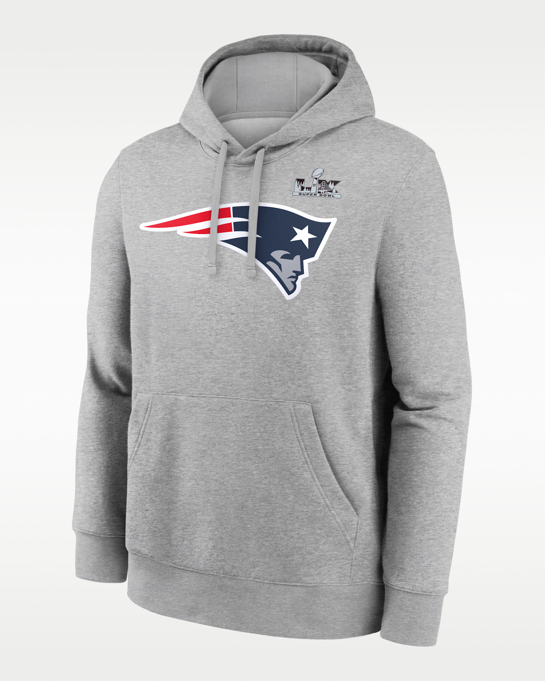 Drake Maye New England Patriots Super Bowl LX Men's Nike NFL Pullover Hoodie - Heather
