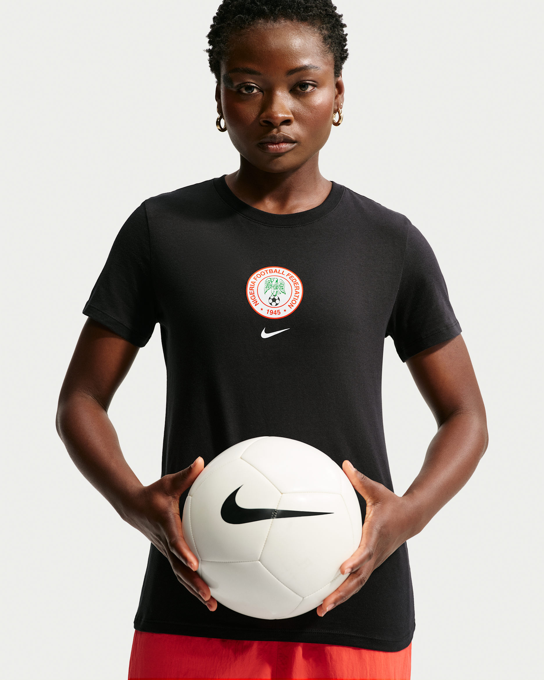 Nigeria Nike fotball-T-skjorte til herre - Svart
