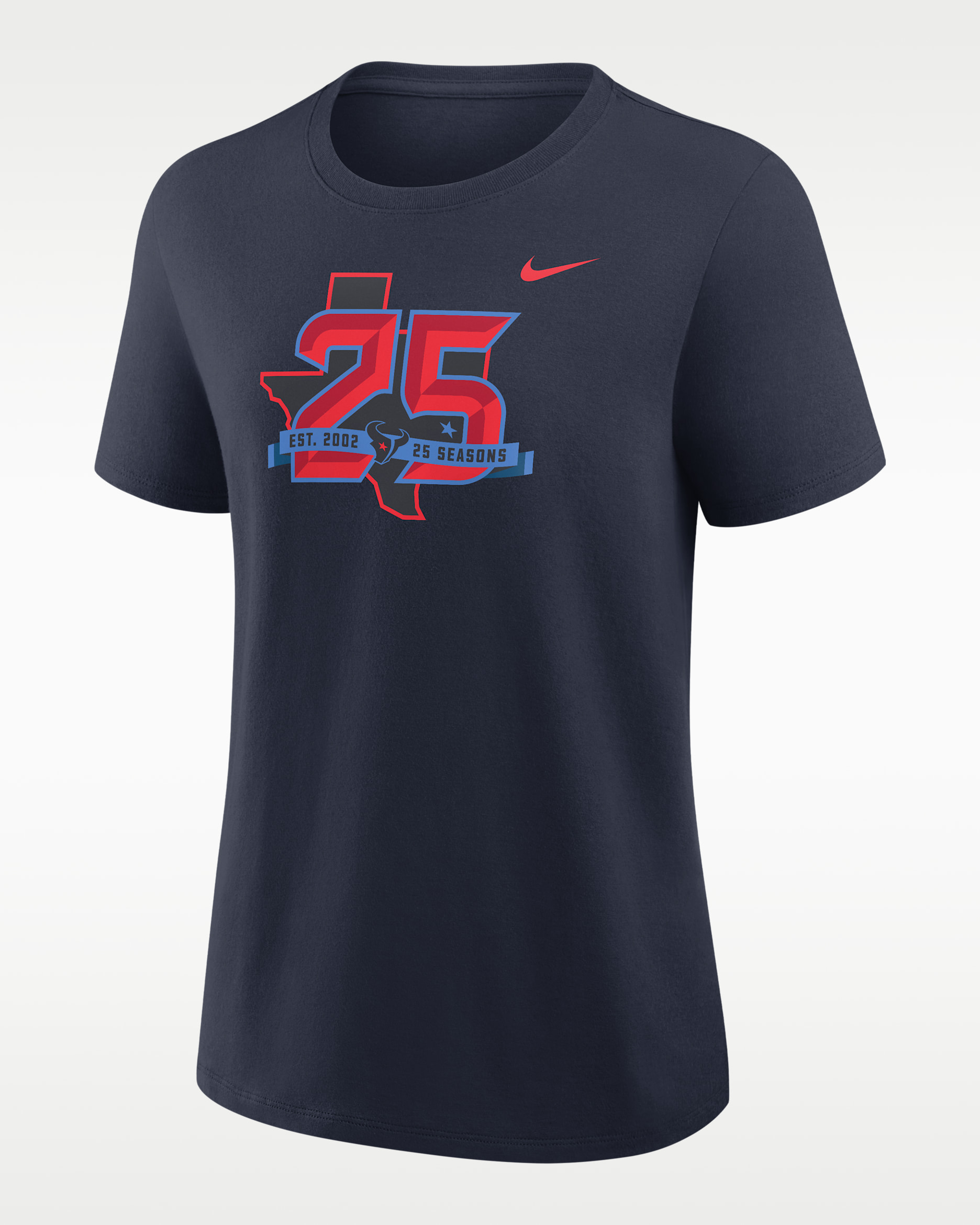 Houston Texans 25th Season Women's Nike NFL T-Shirt - Navy