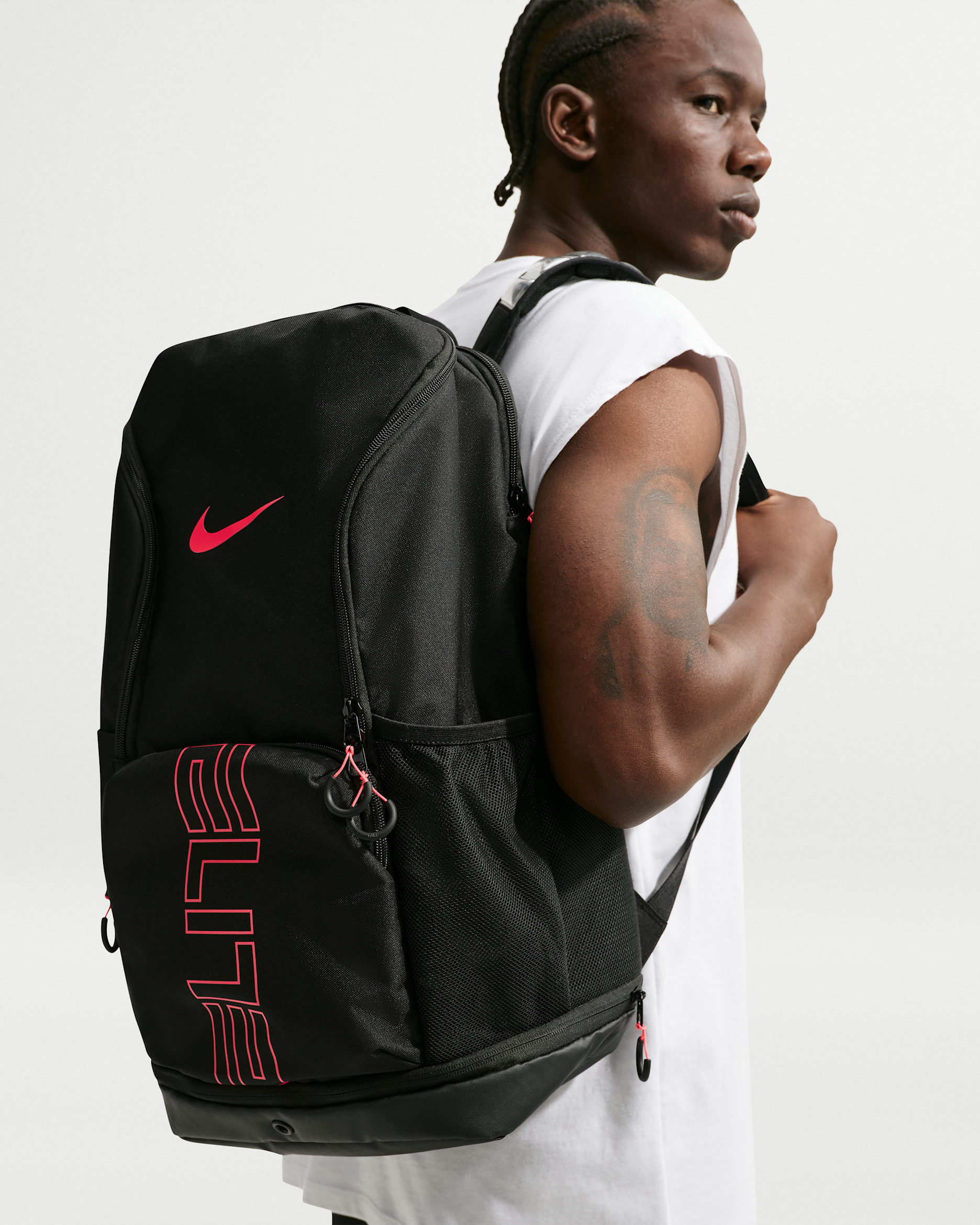 Nike Varsity Elite Backpack (32L) - Black/Black/Laser Crimson