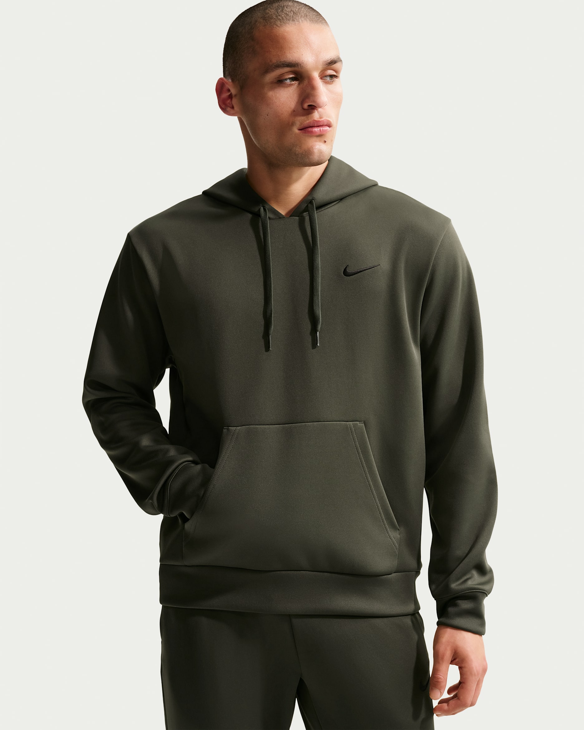 Nike Flex Men's Dri-FIT UV Protection Pullover Hoodie - Sequoia/Sequoia/Black