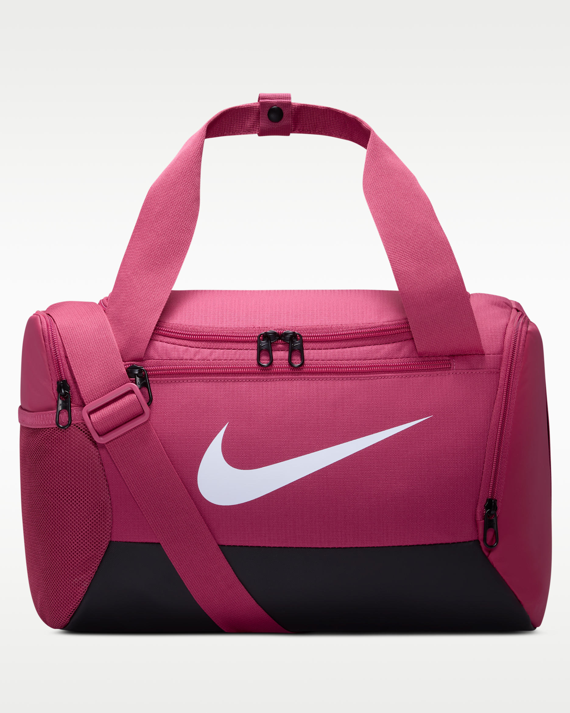 Nike Brasilia 9.5 Training Duffel Bag (Extra-Small, 25L) - Sweet Beet/Black/White