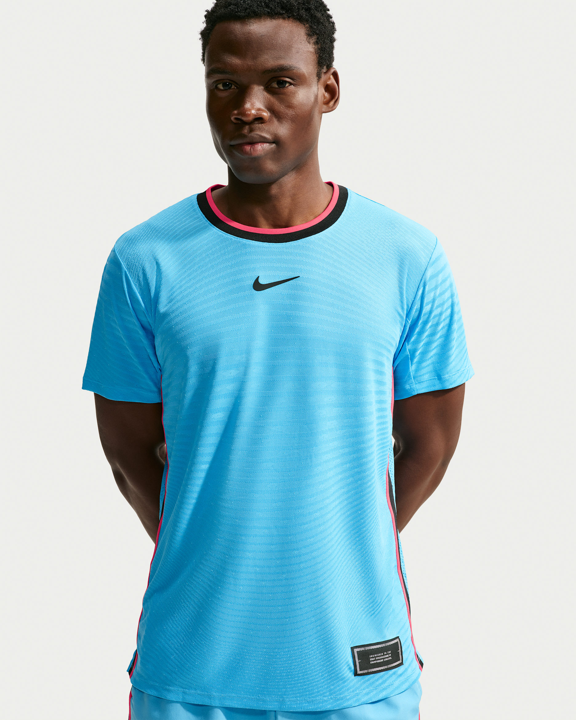 NikeCourt Slam Men's Aero-FIT Short-Sleeve Tennis Top - Baltic Blue/Black