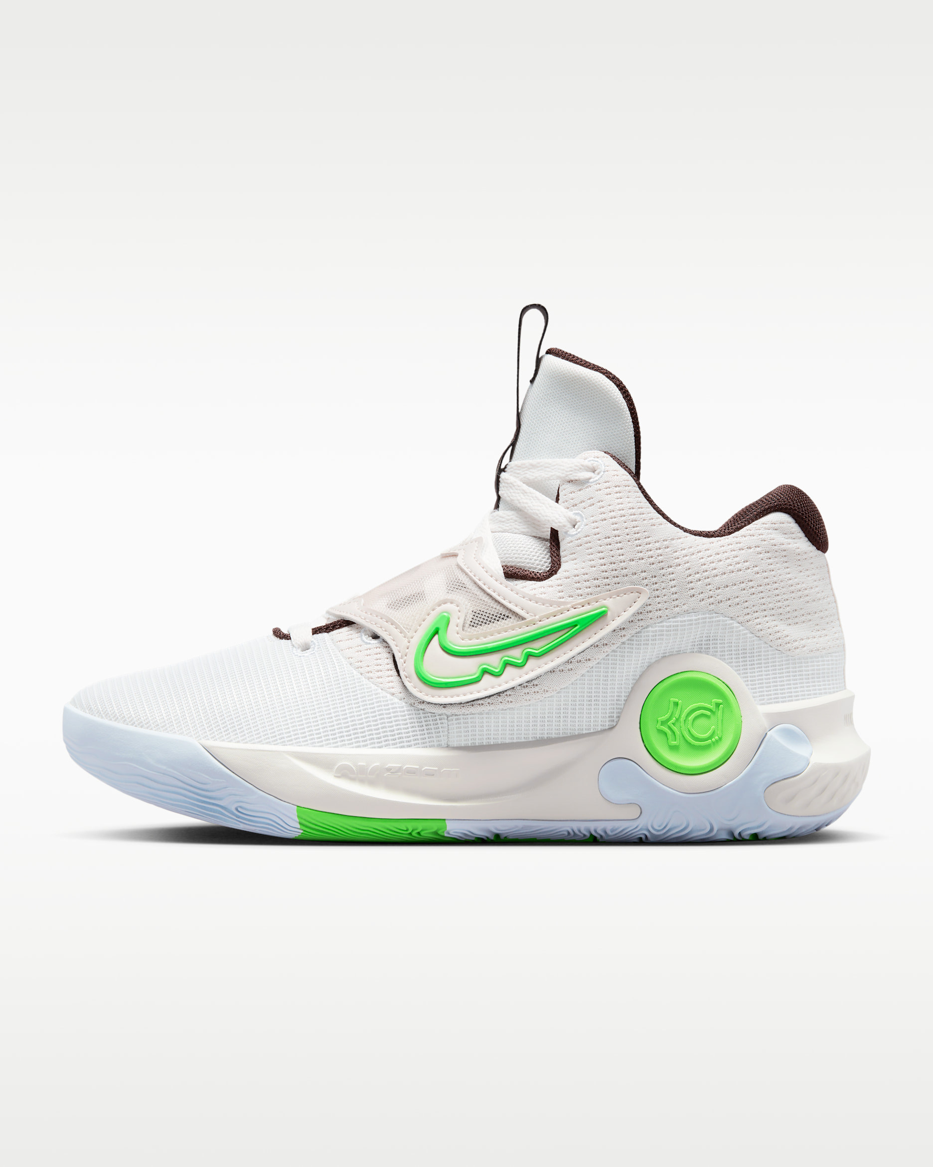 KD Trey 5 X EP Basketball Shoes - Phantom/Green Strike/Light Orewood Brown/Earth