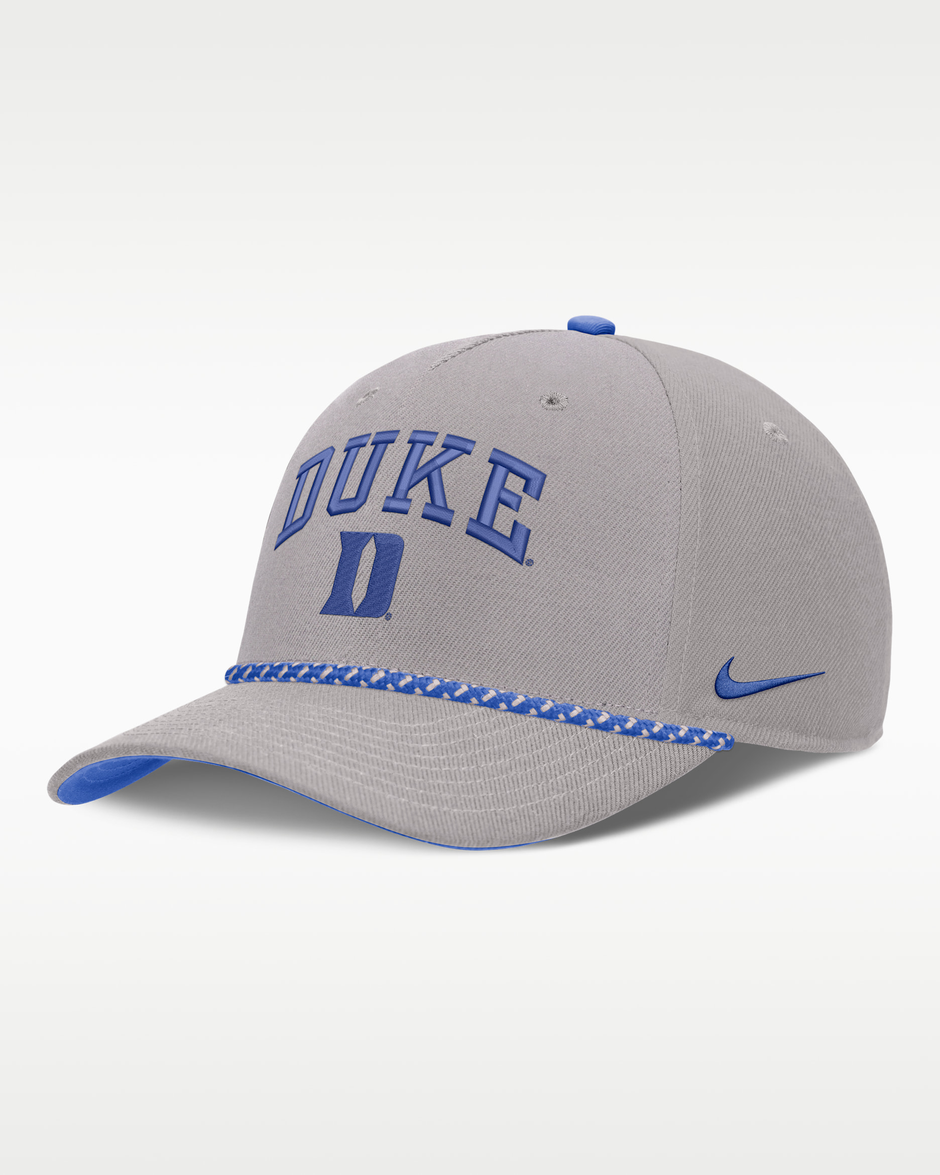 Duke Primetime Rise Rope Men's Nike College Adjustable Hat - Grey