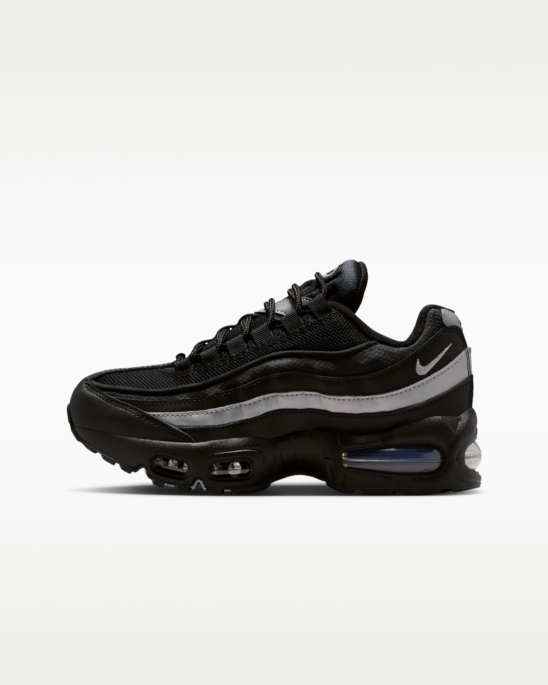 Chaussure Nike Air Max 95 pour ado - Noir/Noir/Blanc/Metallic Silver