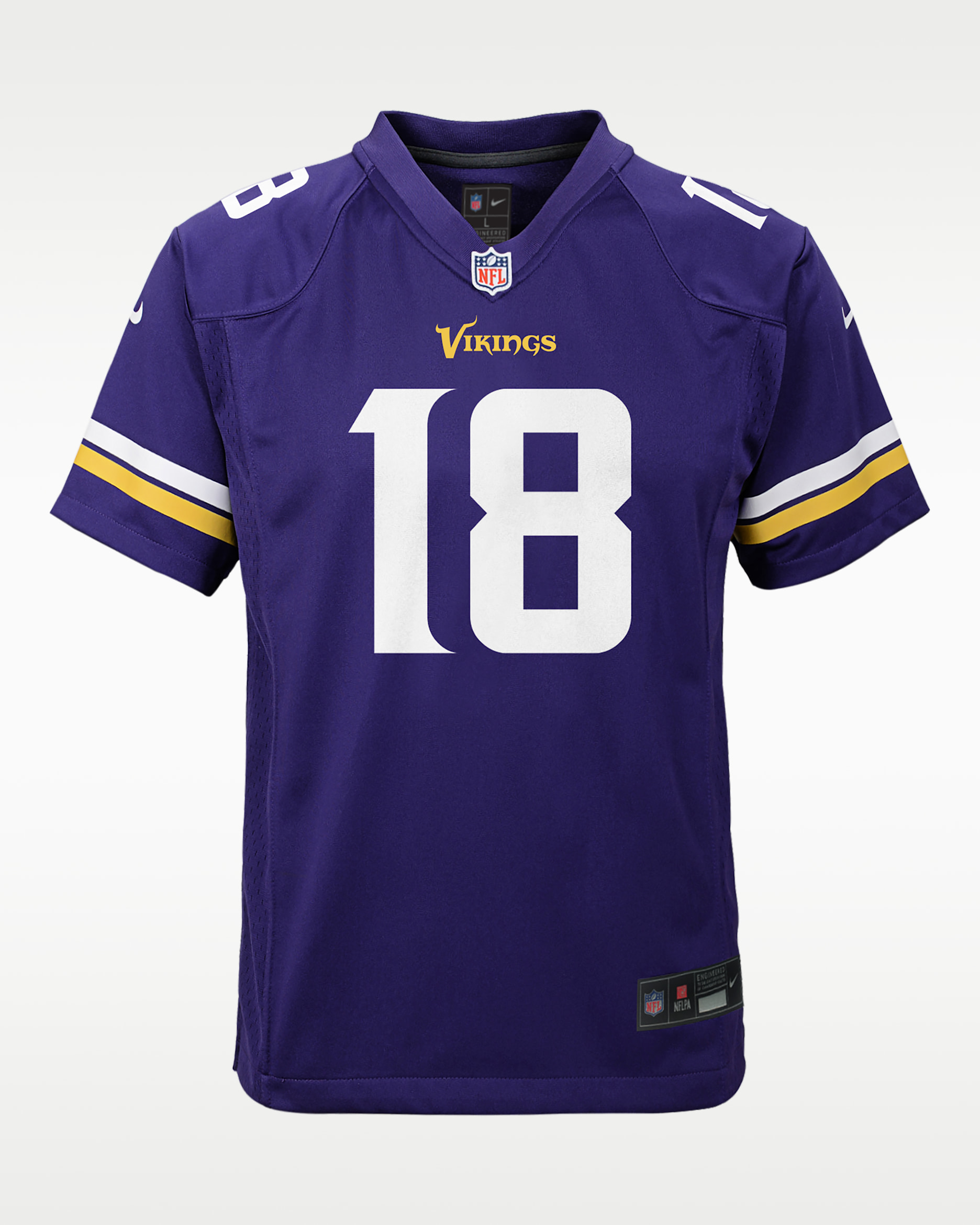 Justin Jefferson Minnesota Vikings 2024 Big Kids' Nike NFL Game Jersey - Purple
