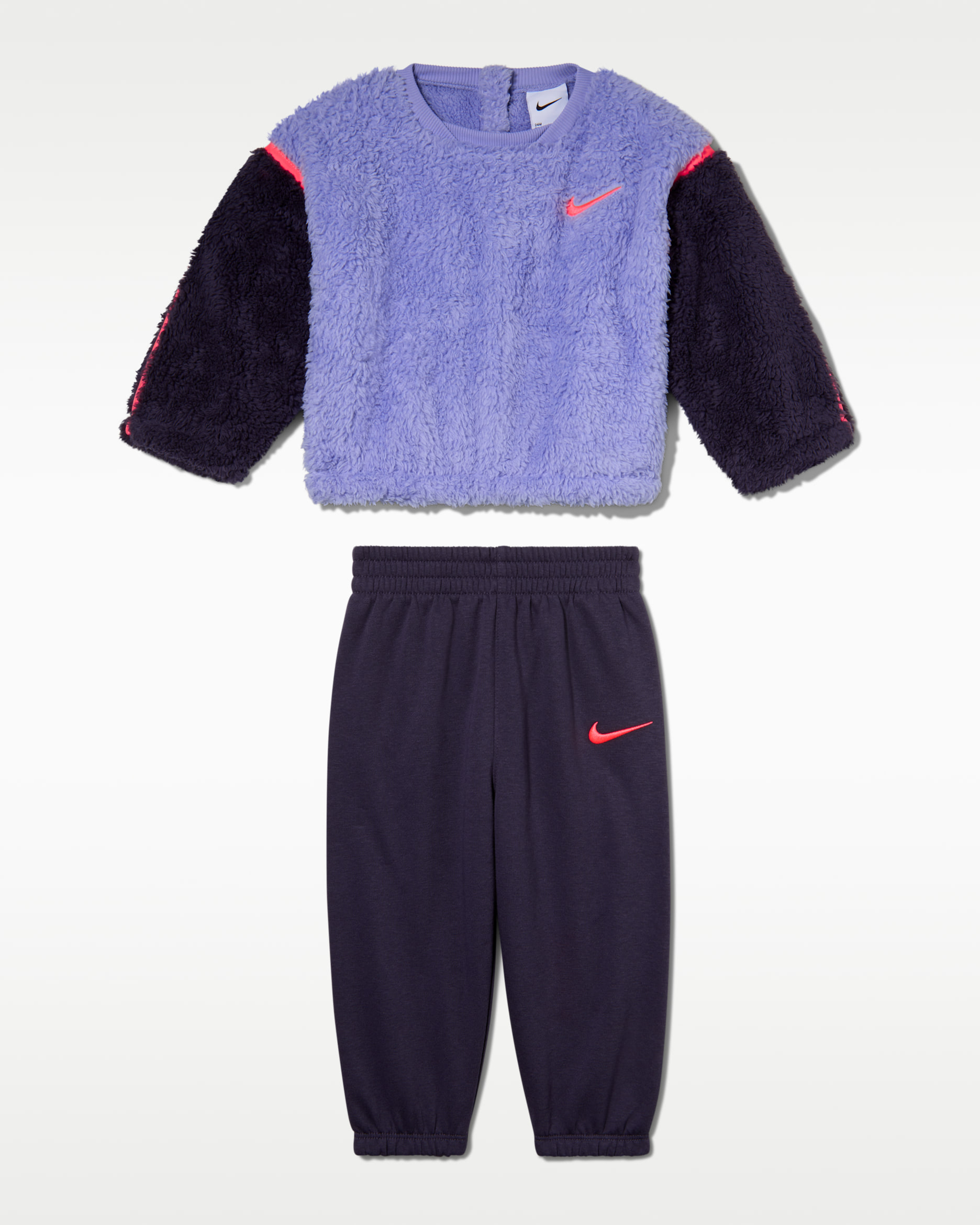 Nike Baby (12-24M) Little Creators 2-Piece Crew Set - Dark Raisin