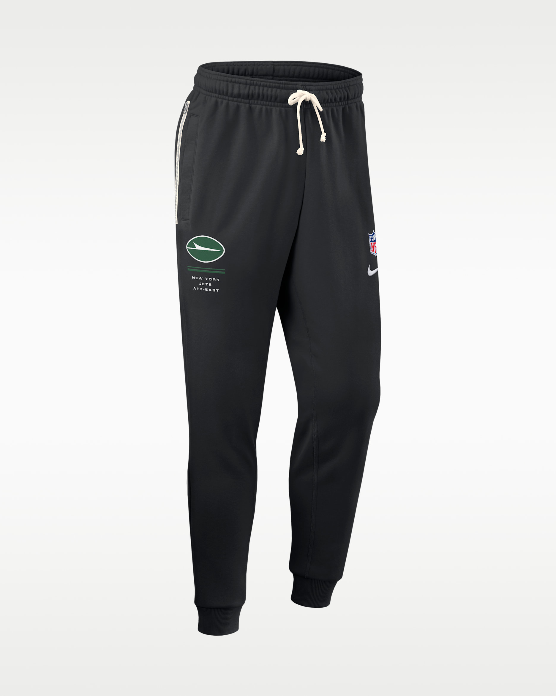Pants Nike Dri-FIT de la NFL de pierna entallada para hombre New York Jets Sideline Standard Issue - Negro