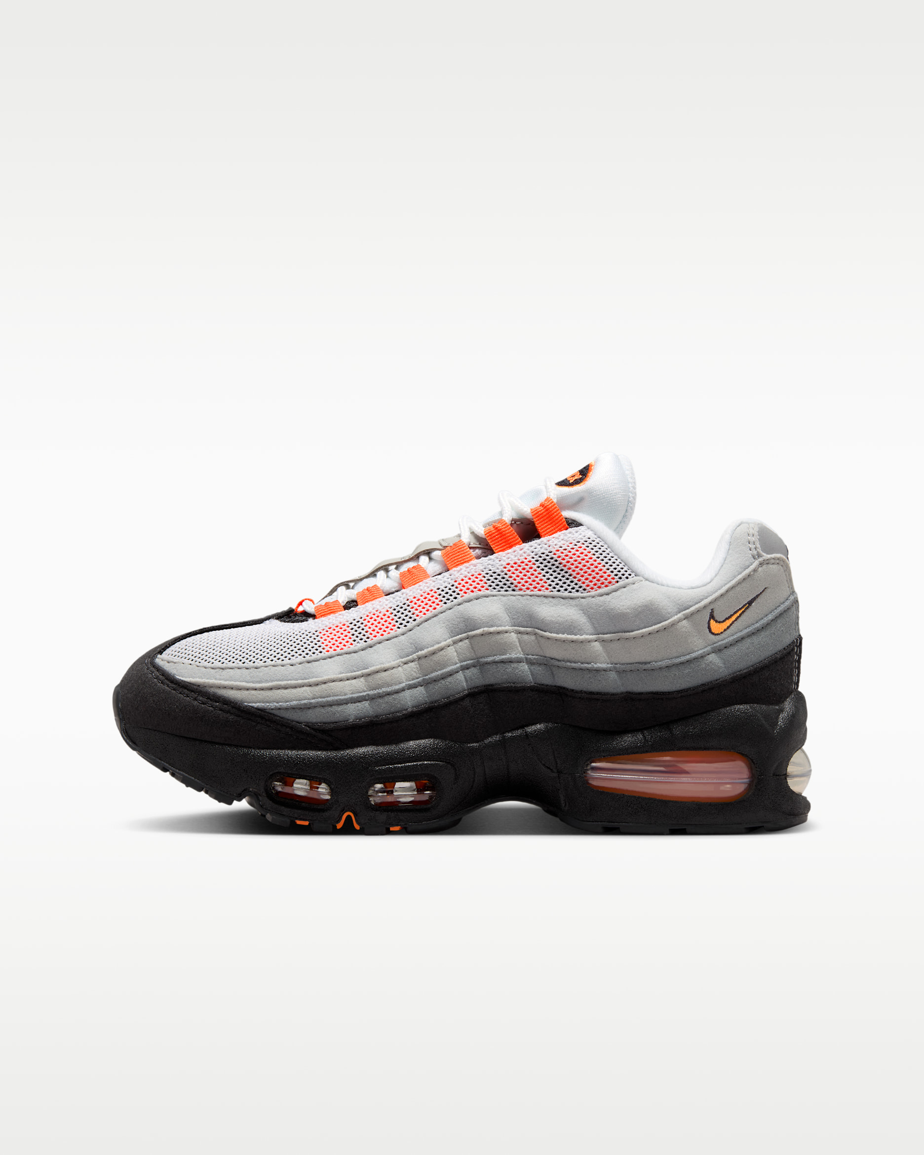 Nike Air Max 95 'Big Bubble' Older Kids' Shoes - Black/Cool Grey/White/Bright Mandarin