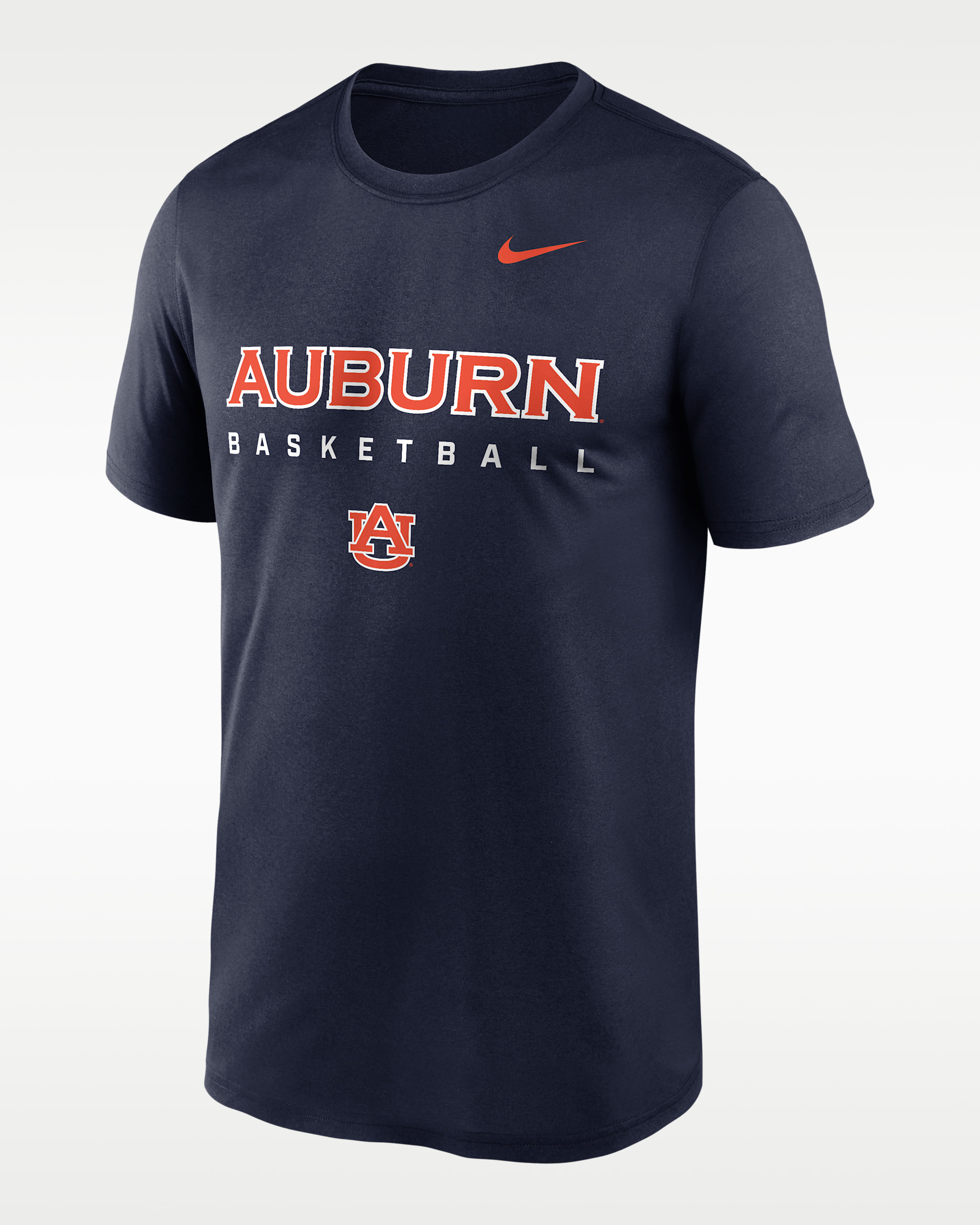 Playera universitaria Nike Dri-FIT Auburn Courtside Basketball Legend para hombre - Azul marino
