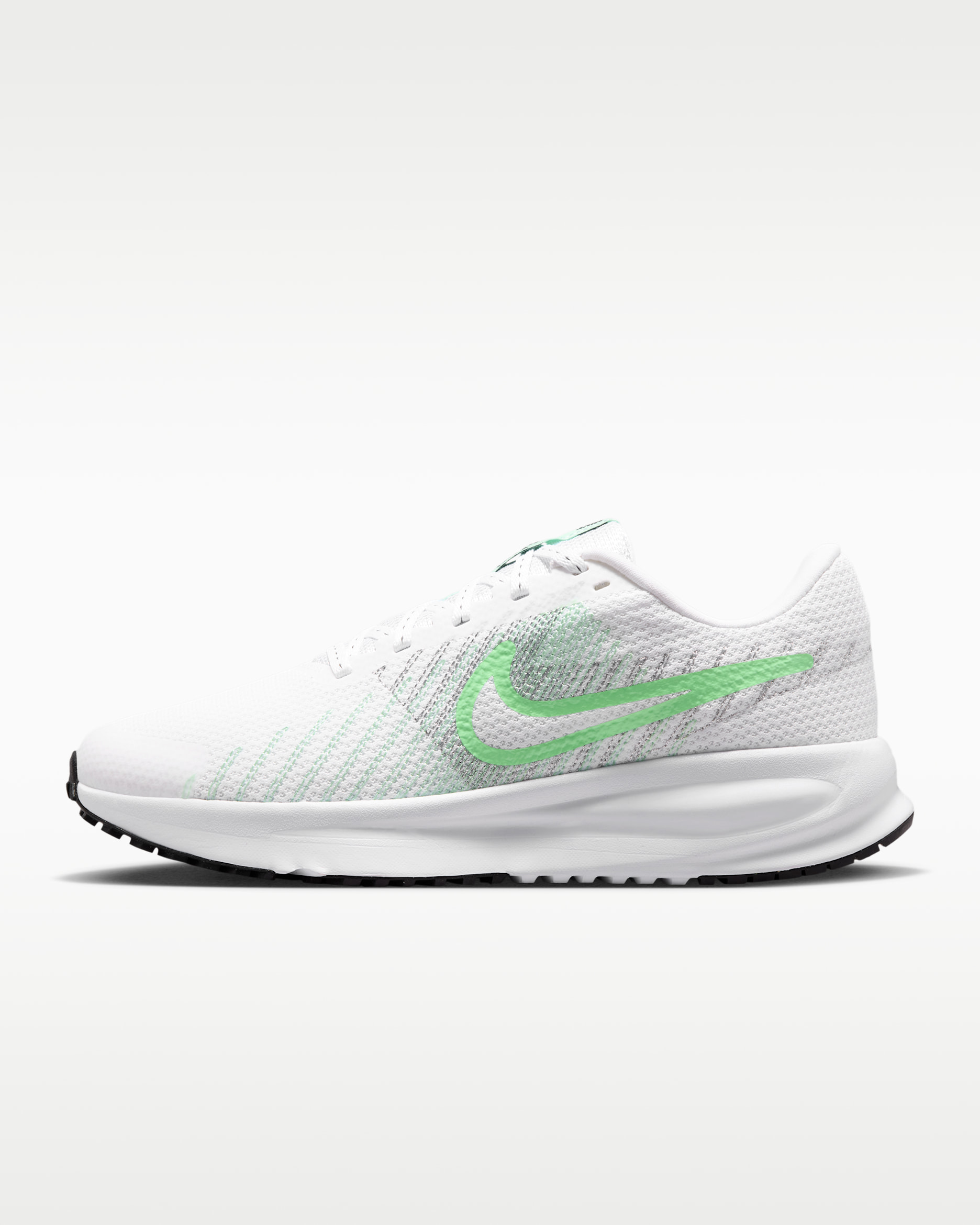 รองเท้าวิ่งโร้ดรันนิ่งผู้หญิง Nike Run Defy - ขาว/Cucumber Calm/ดำ/Illusion Green
