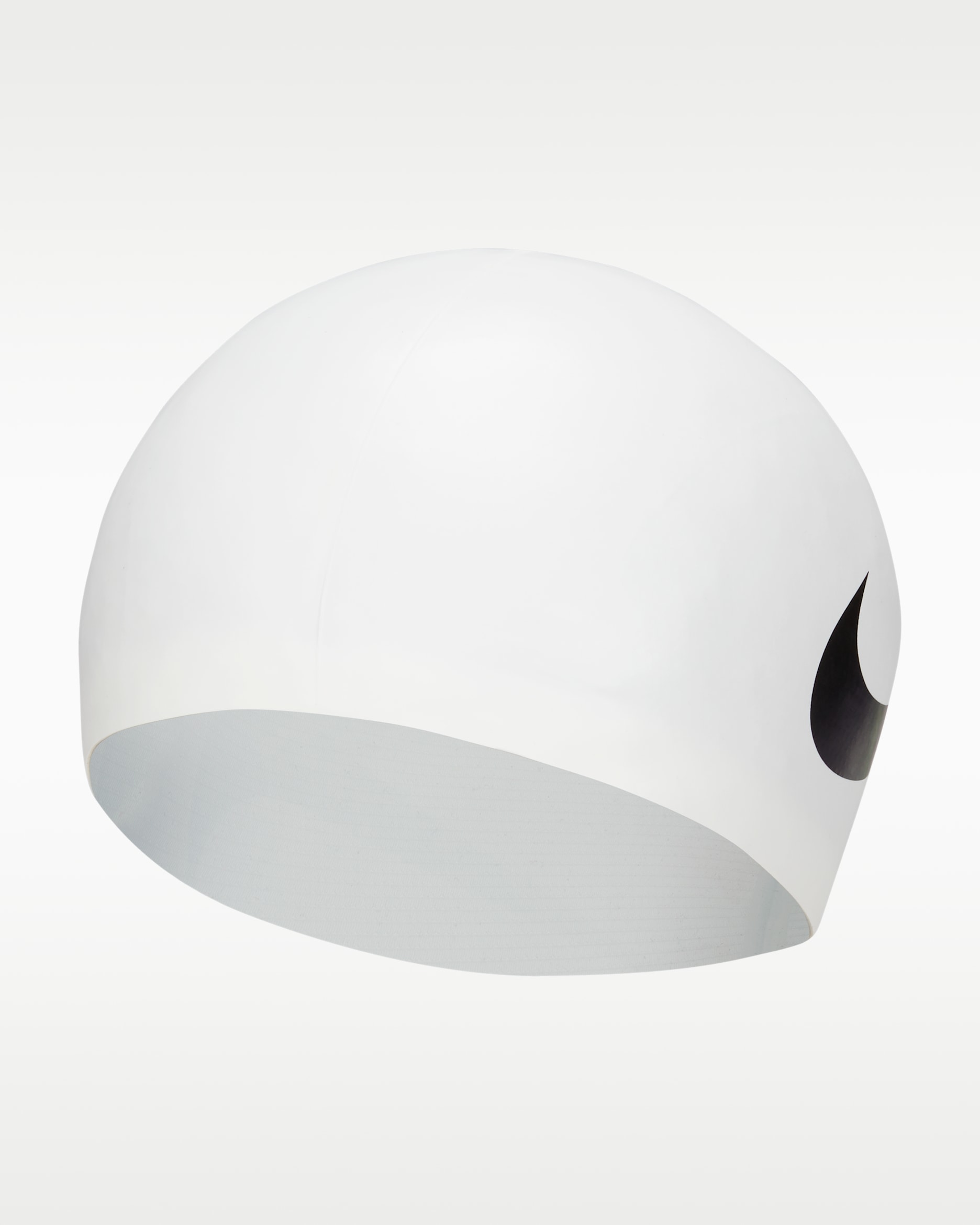 Gorra de natación Nike Swim Big Swoosh - Blanco/Negro