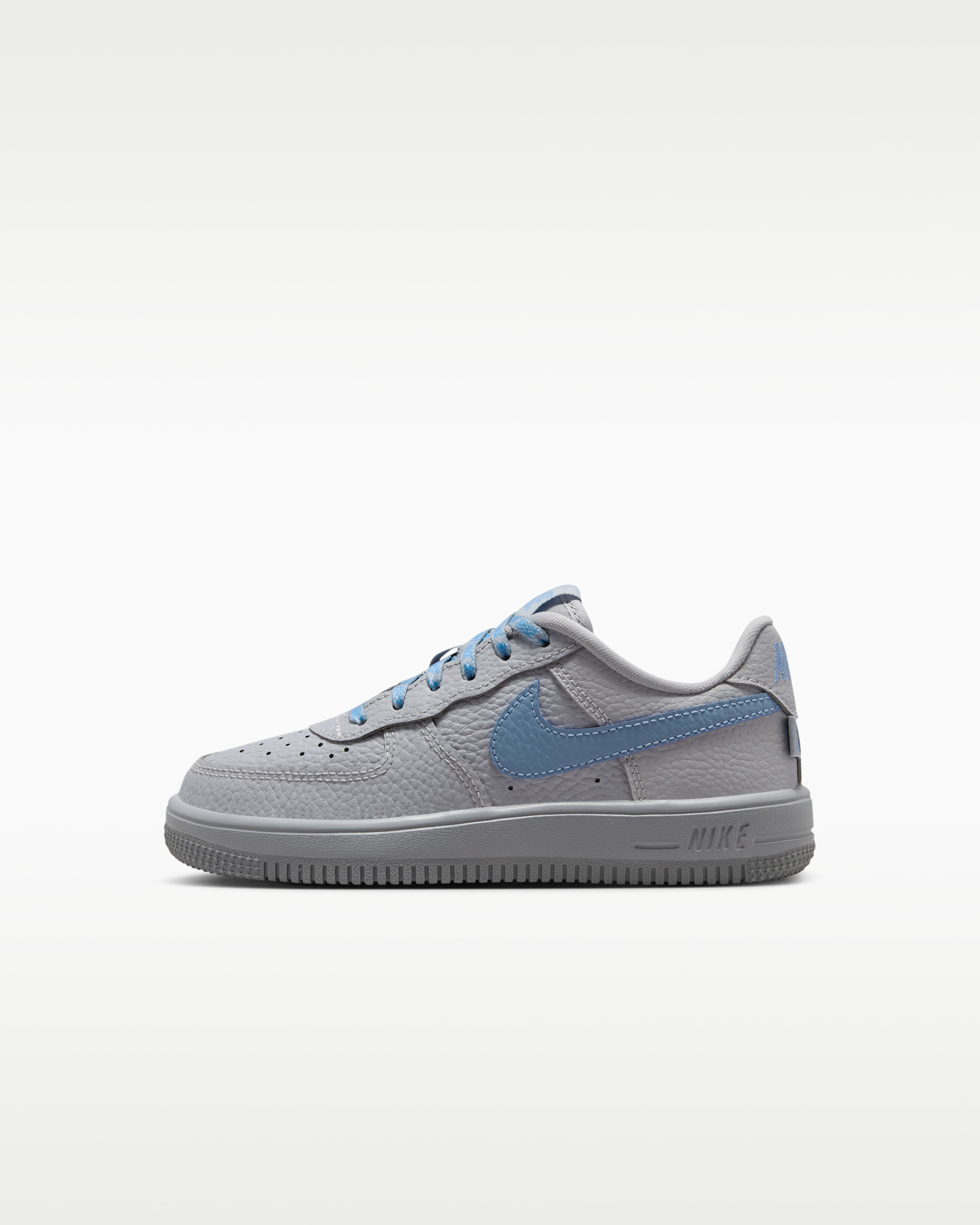 Nike Force 1 Low Little Kids' Shoes - Wolf Grey/Work Blue