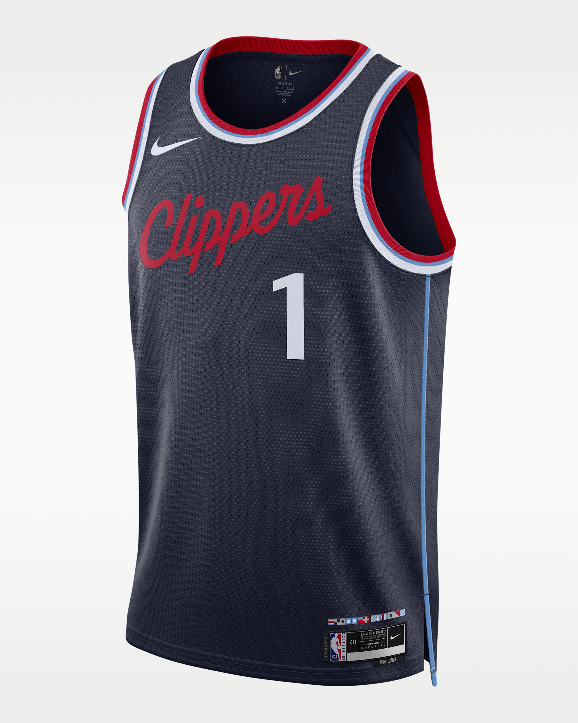 Jersey Nike Dri-FIT de la NBA para hombre James Harden LA Clippers Swingman Icon Edition - Azul marino universitario