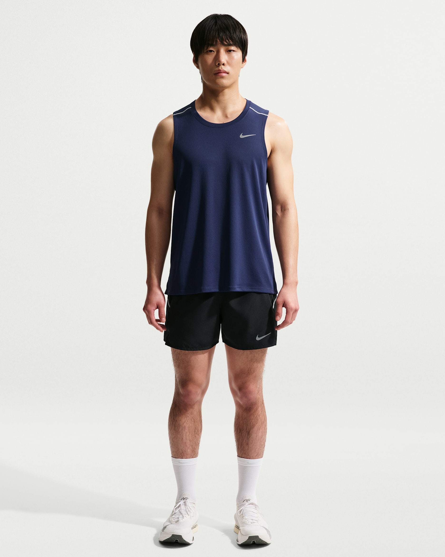 Nike Miler Men's Dri-FIT 12.5cm (Approx.) Brief-Lined Running Shorts - Black/Black