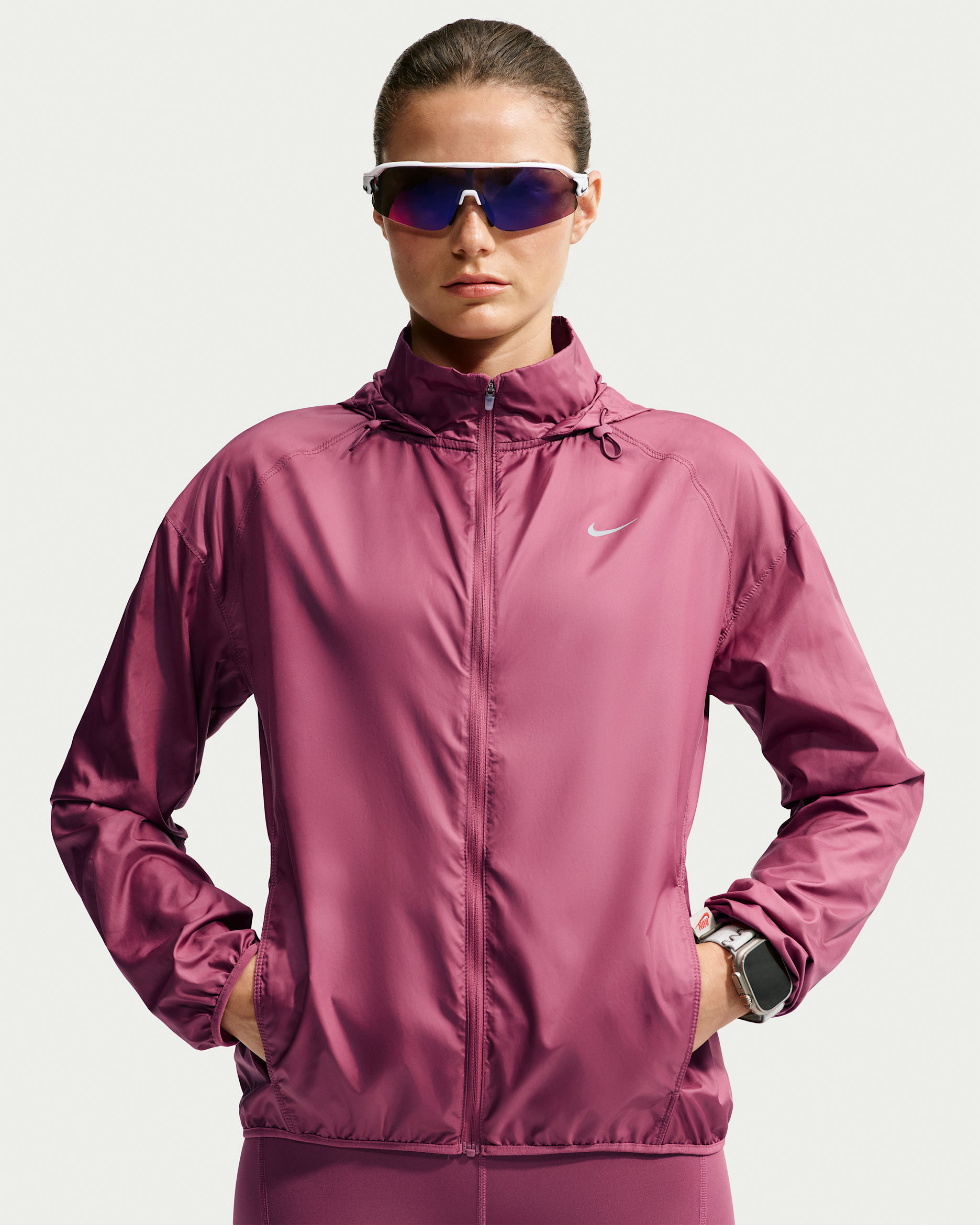 Γυναικείο τζάκετ Repel για τρέξιμο Nike Tempo - Pink Smoke