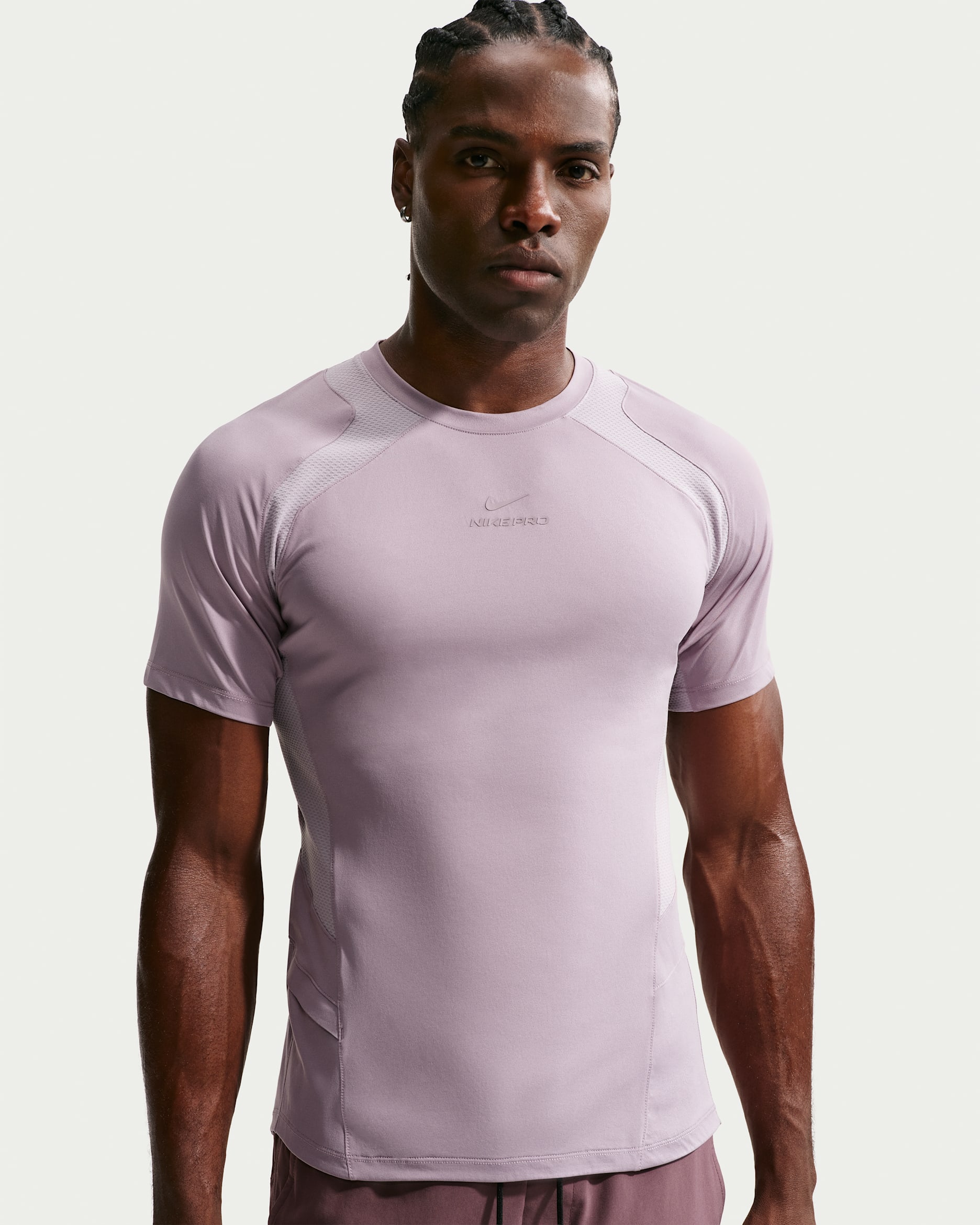 Nike Pro Training Men's Dri-FIT ADV Short-Sleeve Top - Light Violet Ore/Amethyst Ash/Light Violet Ore